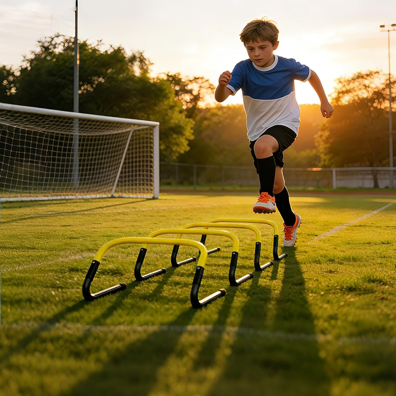 Agility Ladder, Soccer Football Training Equipment Set - 20ft Speed Ladder, 4 Hurdles,Parachute, 12 Cones & Jump Rope | Agility & Speed Training for Kids Youth Adults,Basketball & Football Accessories - Image 6