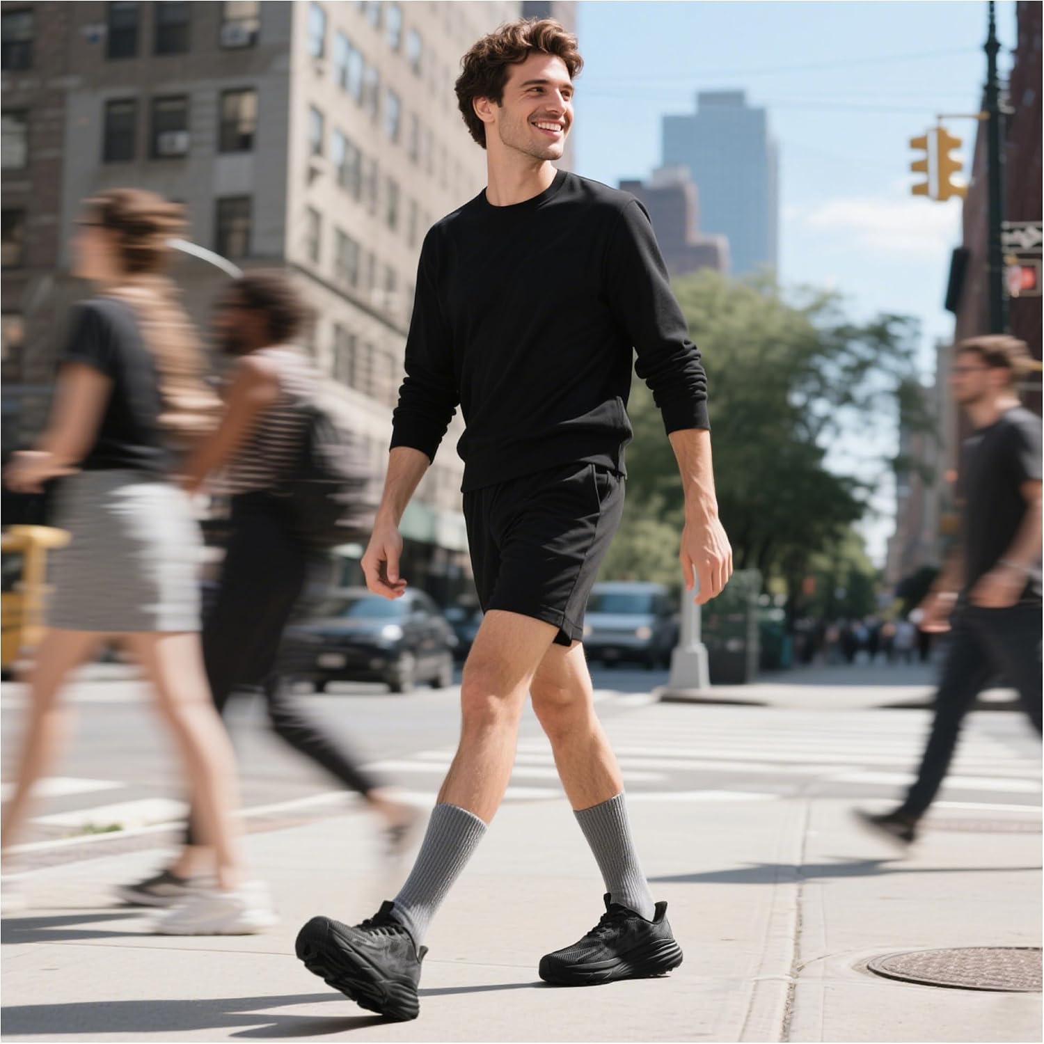 ALLSWIFIT Men's Slip On Walking Shoes Hands-Free Cushion Running Tennis ActiveSolid Non-Slip Comfortable Workout Gym Athletic Fashion Sneakers - Image 3