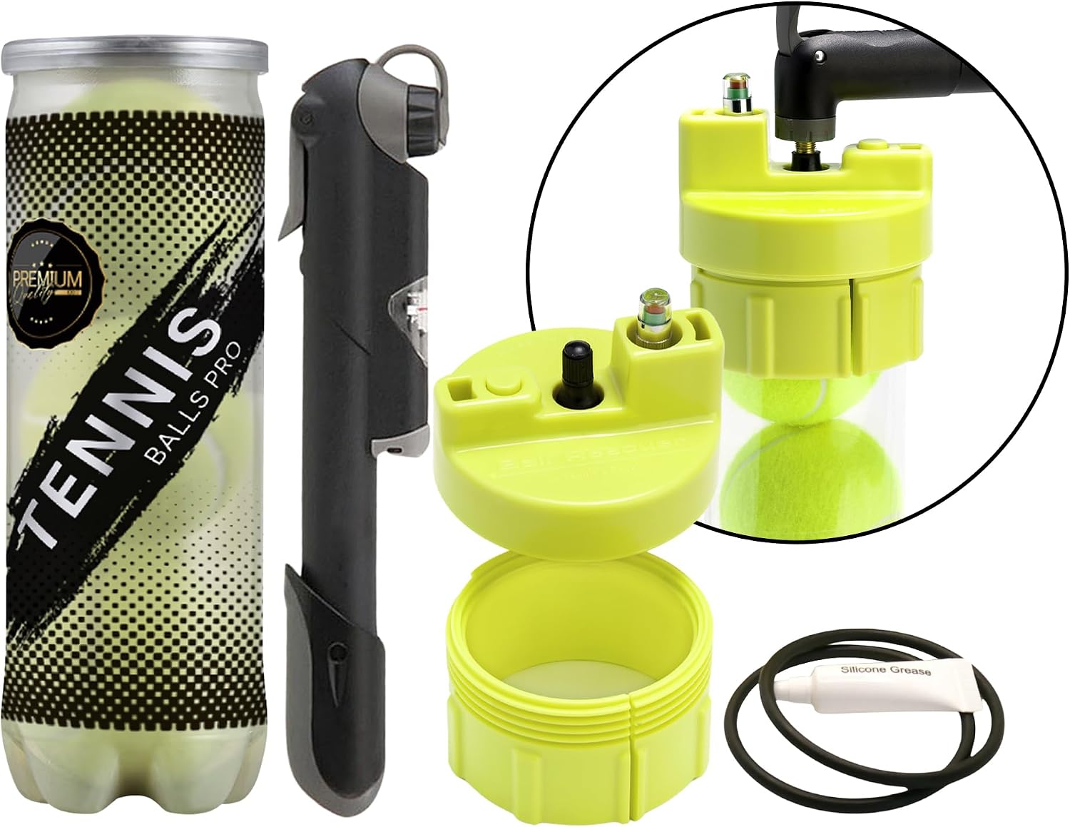 BALL RESCUER: Tennis Ball Pressurizer – Converts Compatible Tennis Ball Container into a 30 psi Ball Pressurizer & Extends Ball Life (Pump & Container not Included in Standard and Standard Plus) - Image 8