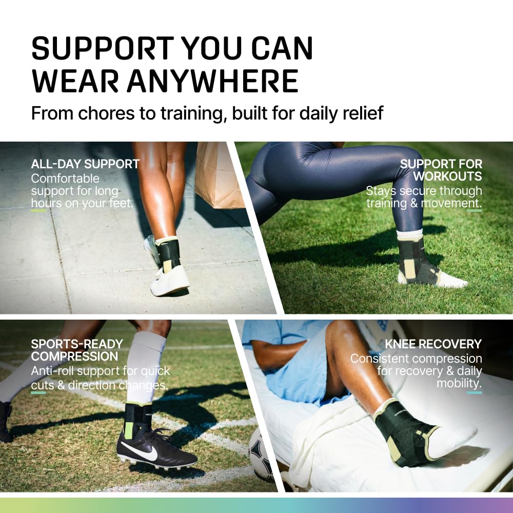 MODVEL Slim Lace Up Ankle Brace, Adjustable Ankle Braces for Men, Ankle Brace for Women, Ankle Support for Women – Figure 8 Ankle Brace Strapping with Soft Pads for Sprained Joint Stability Ankle Wrap - Image 5