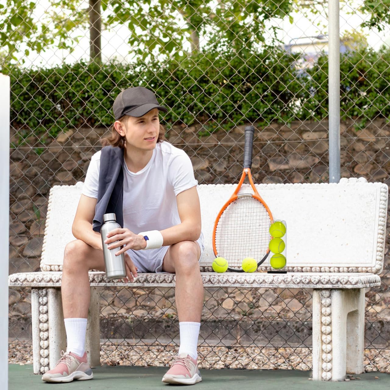 3Pcs Tennis Ball Holder Portable Multi-Function Storage Bottle for Tennis Balls Transparent Container with Lid Wear-Resistant - Image 4