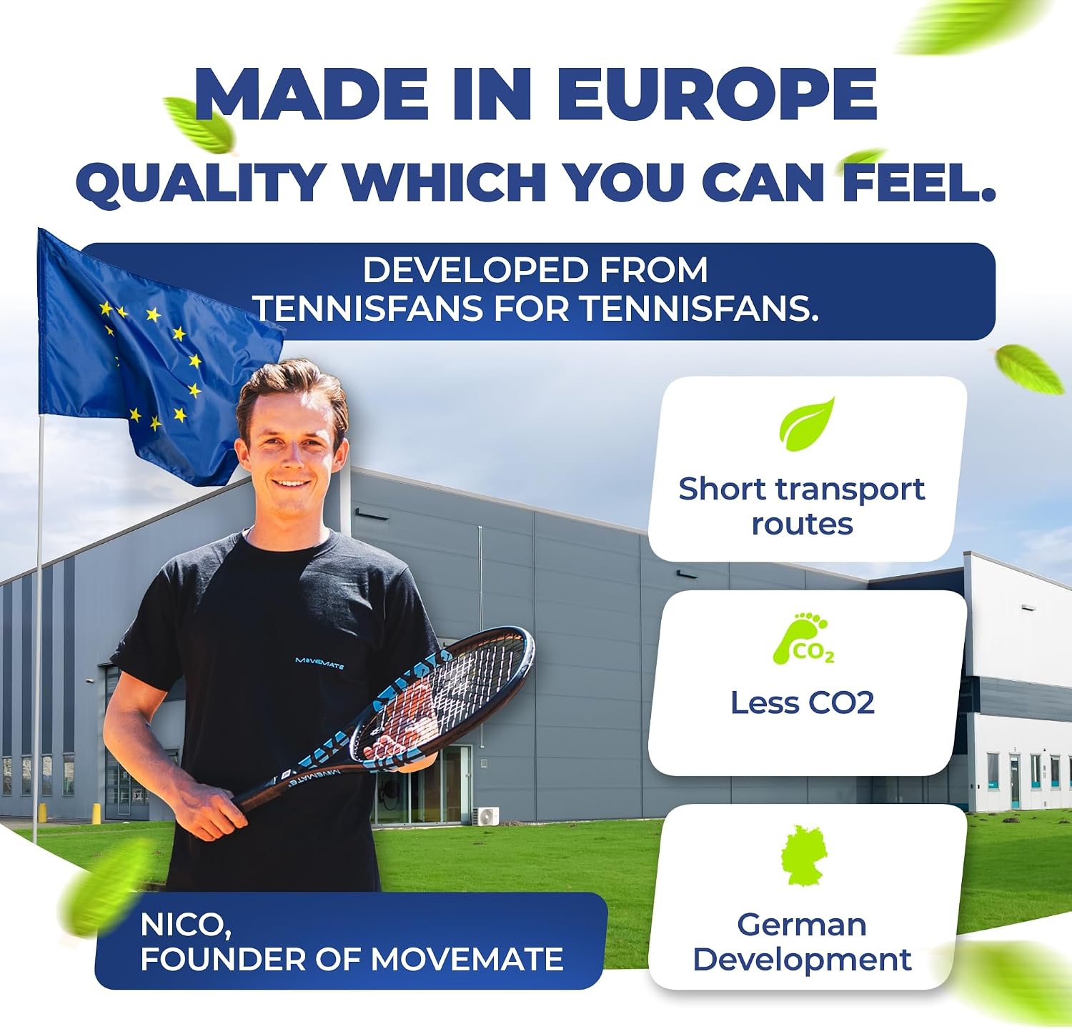 MOVEMATE Tennis-Trainer Set with Wilson® Tennis Ball | Innovative Ball Game for Outdoors, in The Garden, in The Park for Children & Adults | Incl. Transport Bag & Exercise Videos - Image 7