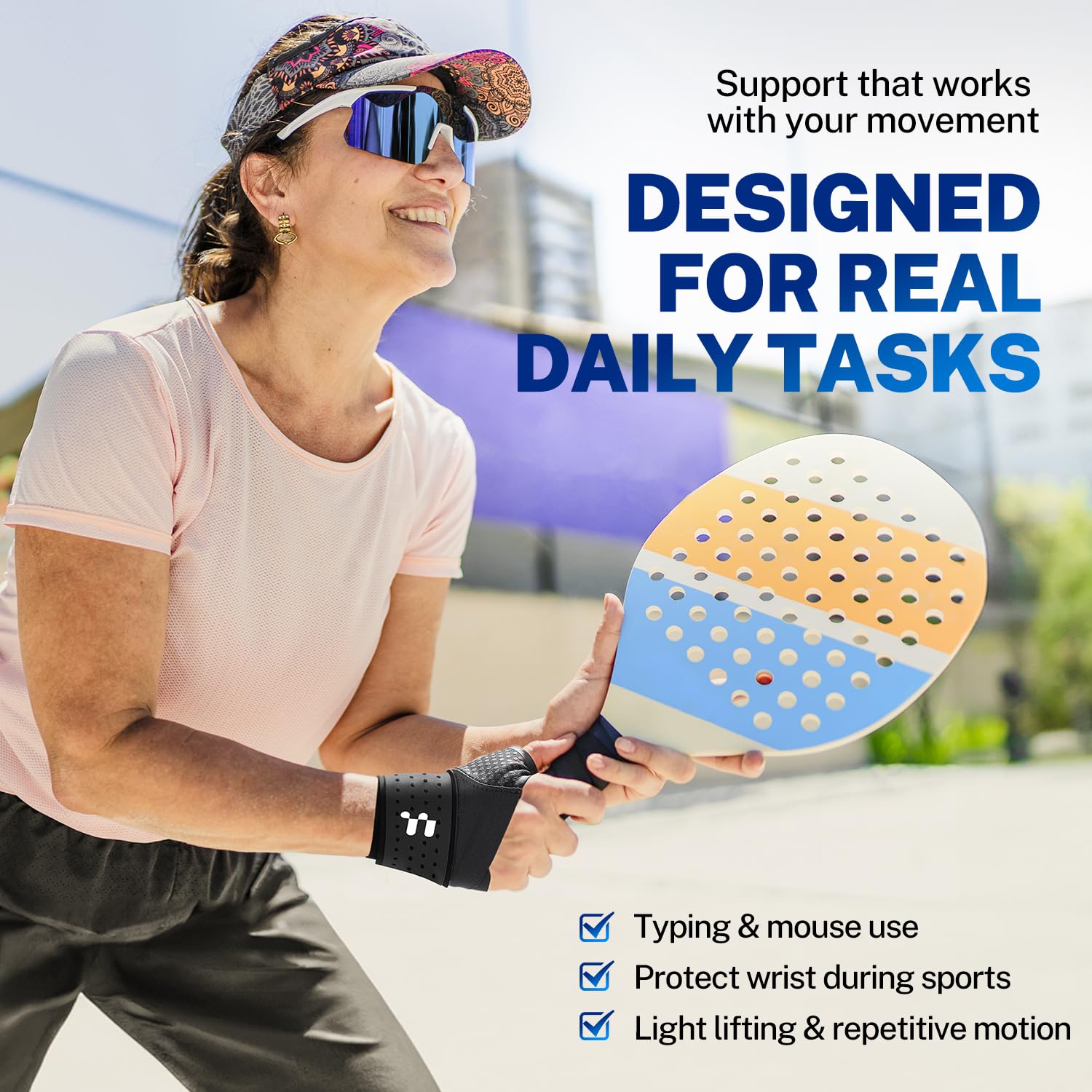 Wrist Brace for Carpal Tunnel, Ultra Thin & Breathable, Soft Thumb Design, Ajustable Wrist Support for Typing, Tennis, Golf, Sleep & Daily Use (Not for Thumb Pain), Fits Both Left & Right Hand, S/M - Image 3