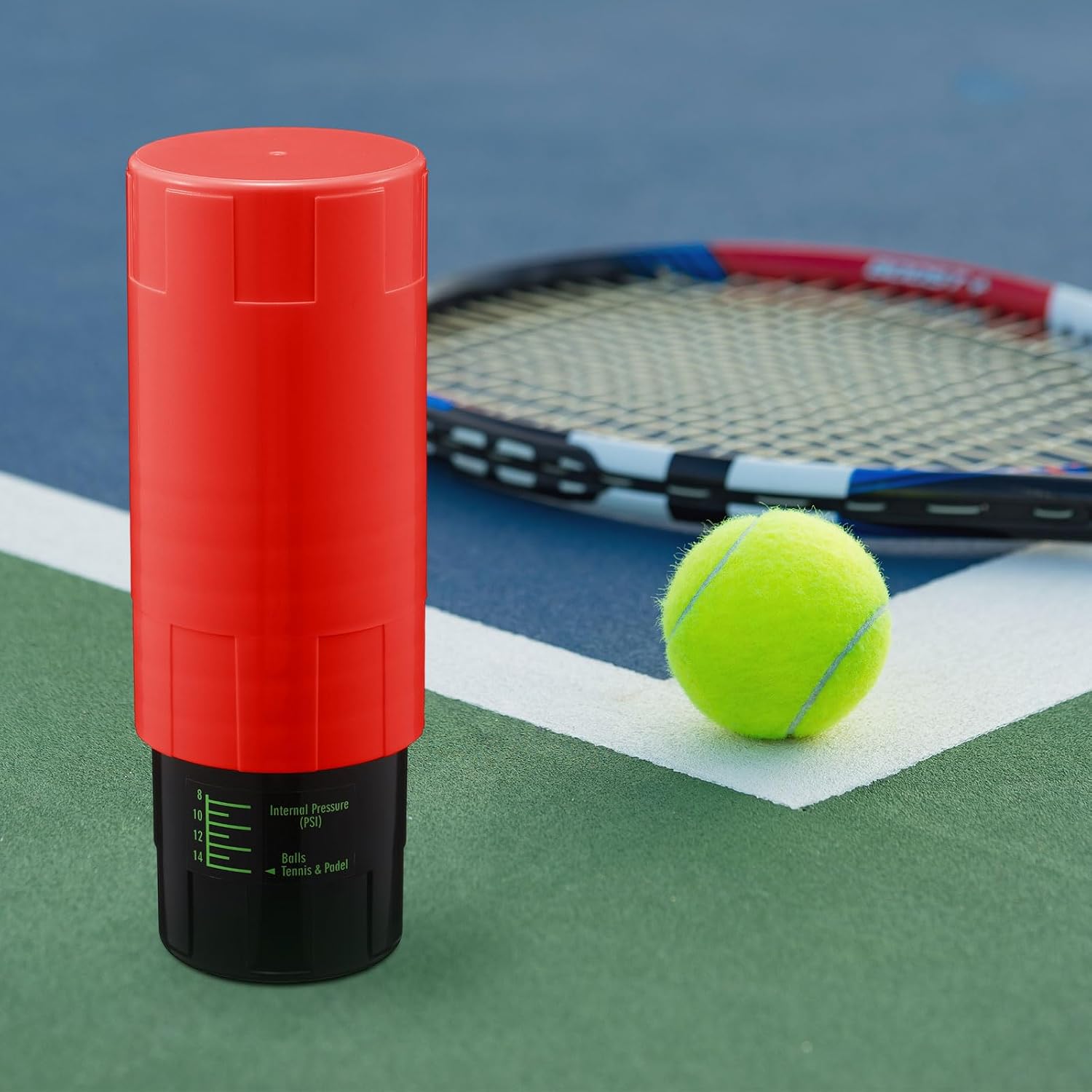Soulchen Tennis Ball Pressurizer - Tennis Ball Storage Canister Holds 3 Balls Under 14 Psi Pressure, Reusable Stuff for Bounce Retention, Lightweight & Durable - Image 2