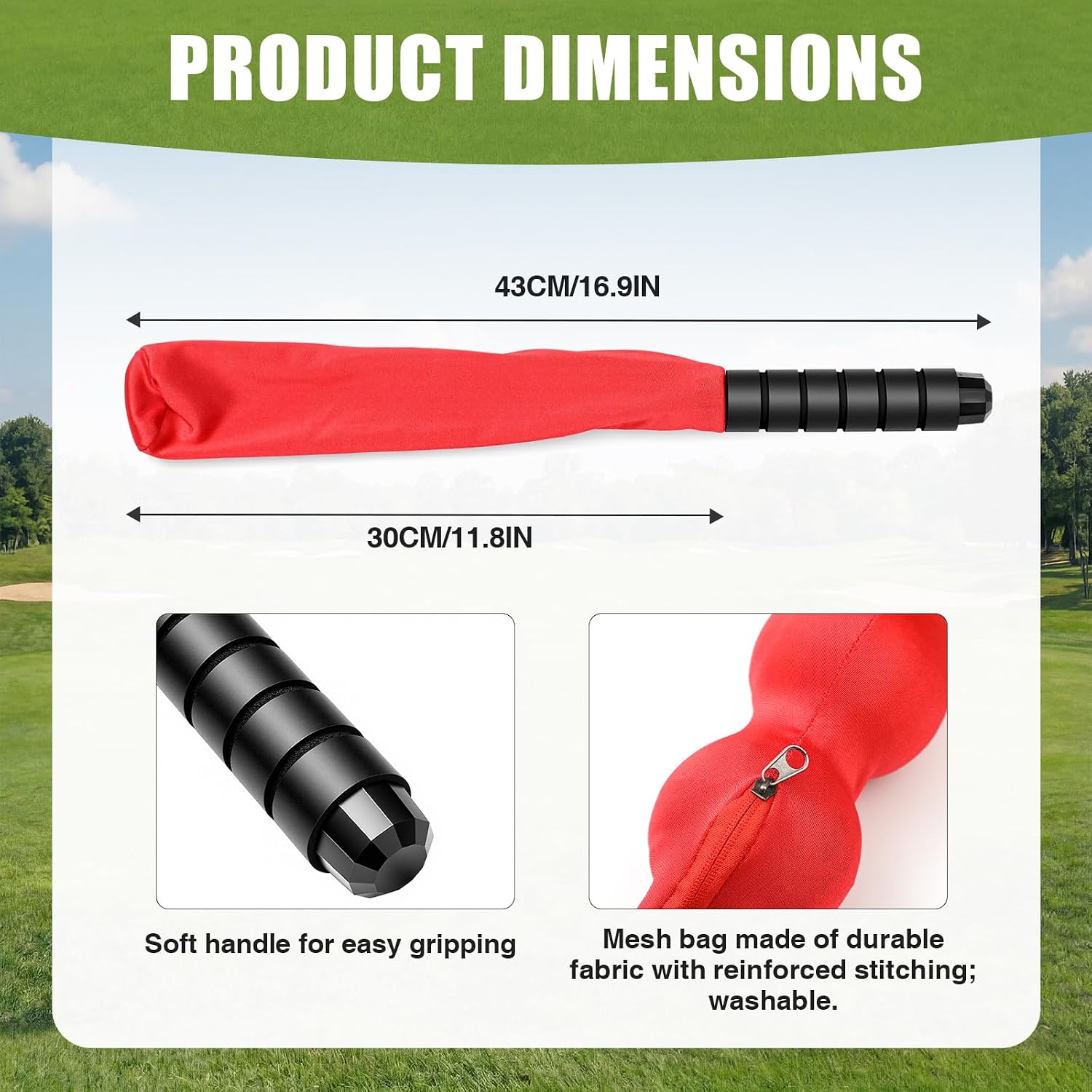Tennis Serve Trainer Rebound Aid Moving Ball Tool Improves Rhythm Smooth Swing Training Sock Shaped Correct Posture Suitable for Beginners Professional Players Portable Equipment(Red) - Image 2