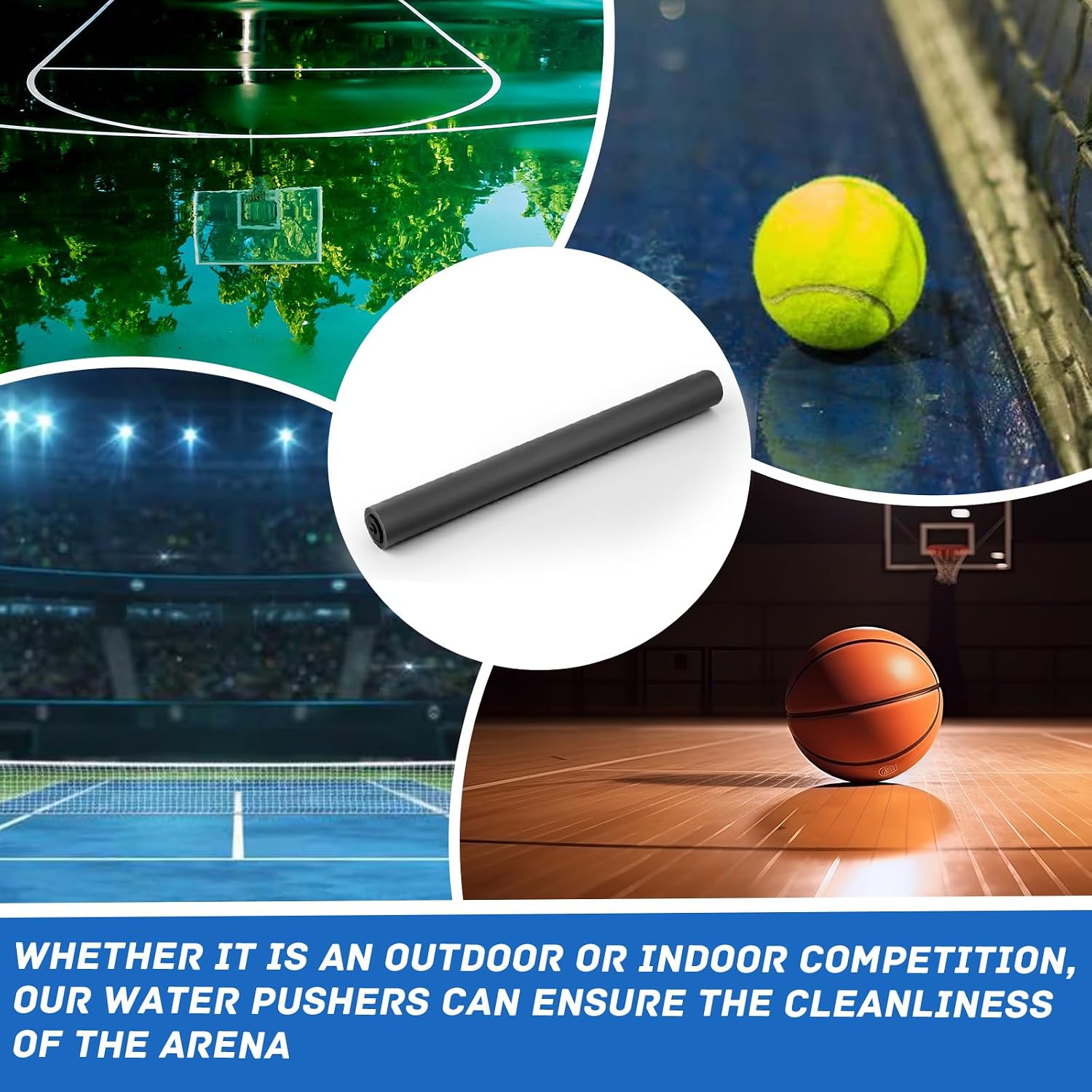 Silipull 36 Inch Replacement Surface Roller Tennis Court Squeegee Sponge Replacement Roller Seamless for Sweep Tennis Brush - Image 6