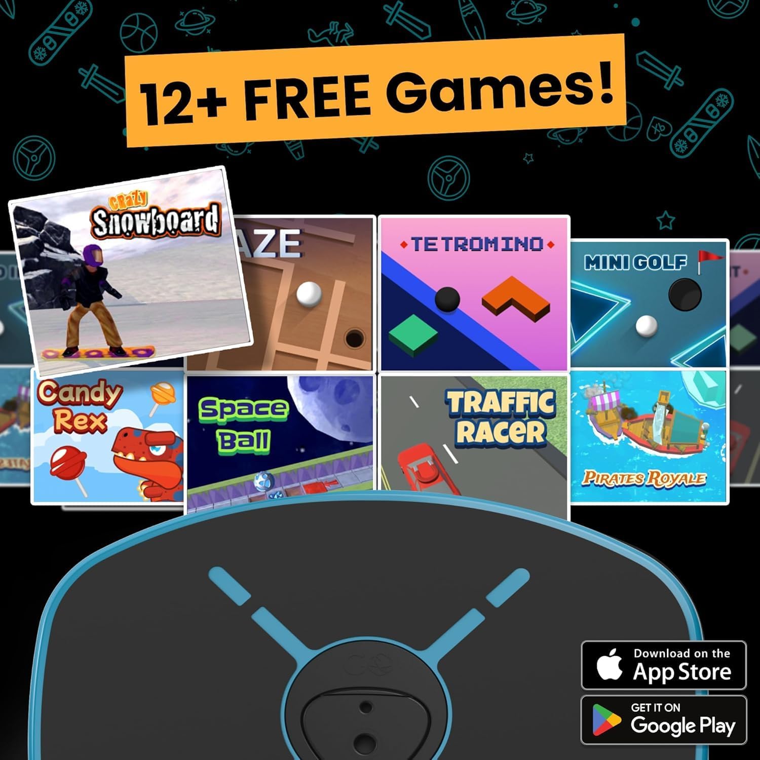 GoBalance Board - App-Enabled Balance Board. Smart Bluetooth Sensor, 12 FREE Interactive Games - Fun, Balance Training and Home Gym Workout! Boost Coordination & Strength for Teens and Adults - Image 5