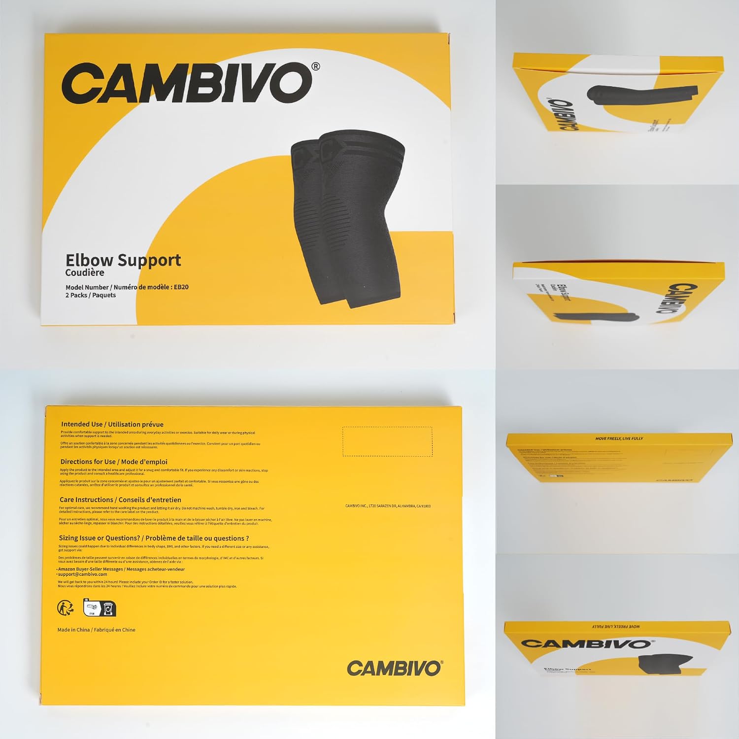 CAMBIVO 2 Pack Elbow Brace for Tennis Elbow & Tendonitis, Compression Sleeve for Golfer's Elbow & Epicondylitis Pain Relief, Breathable 3D Knit Support for Arthritis, Weightlifting, Sports & Daily Wear — Men & Women - Image 8