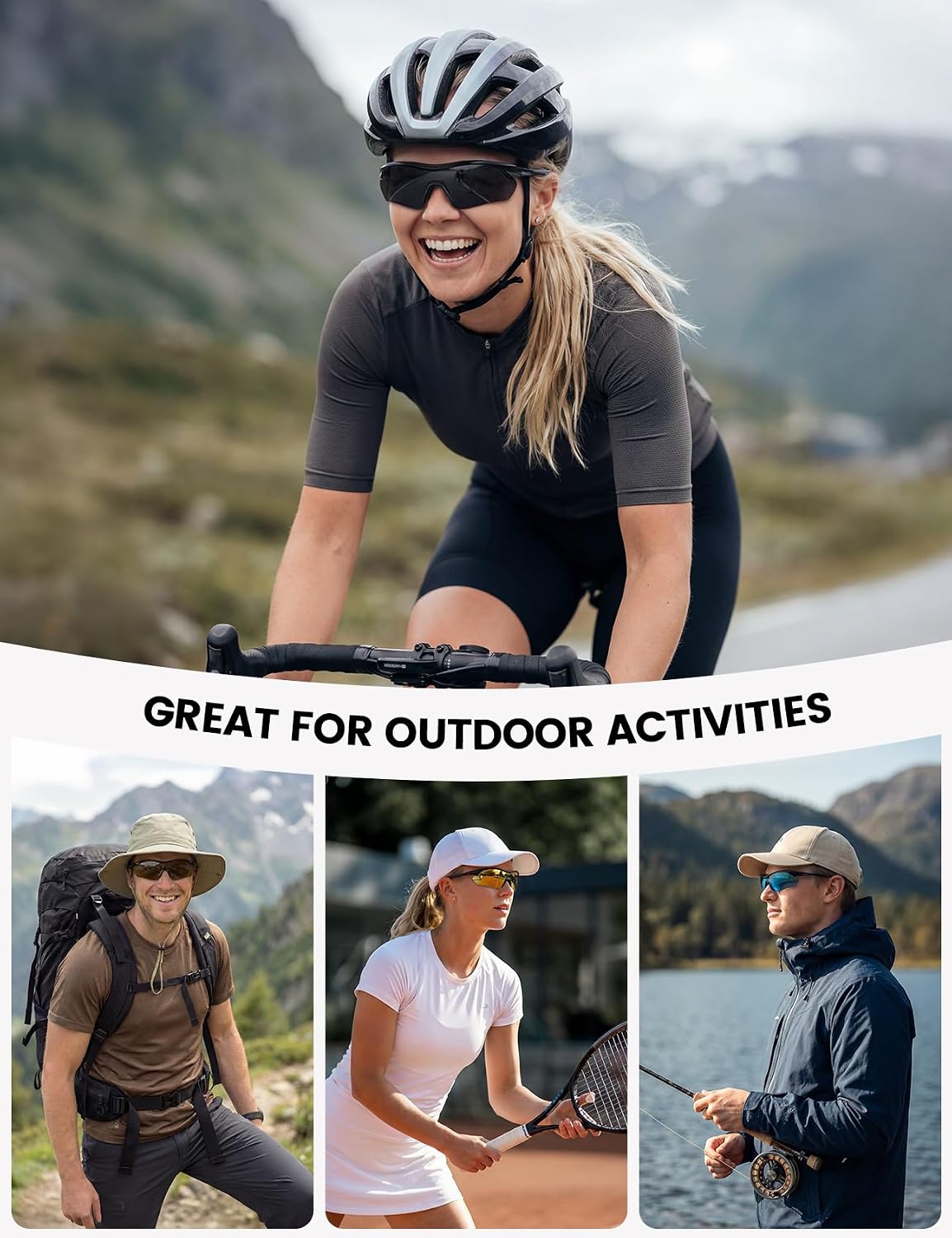 Lamicall 22g Polarized Sports Sunglasses - UV400 Protection Men Women Sun Glasses for Driving Running Cycling Baseball Golf - Image 7