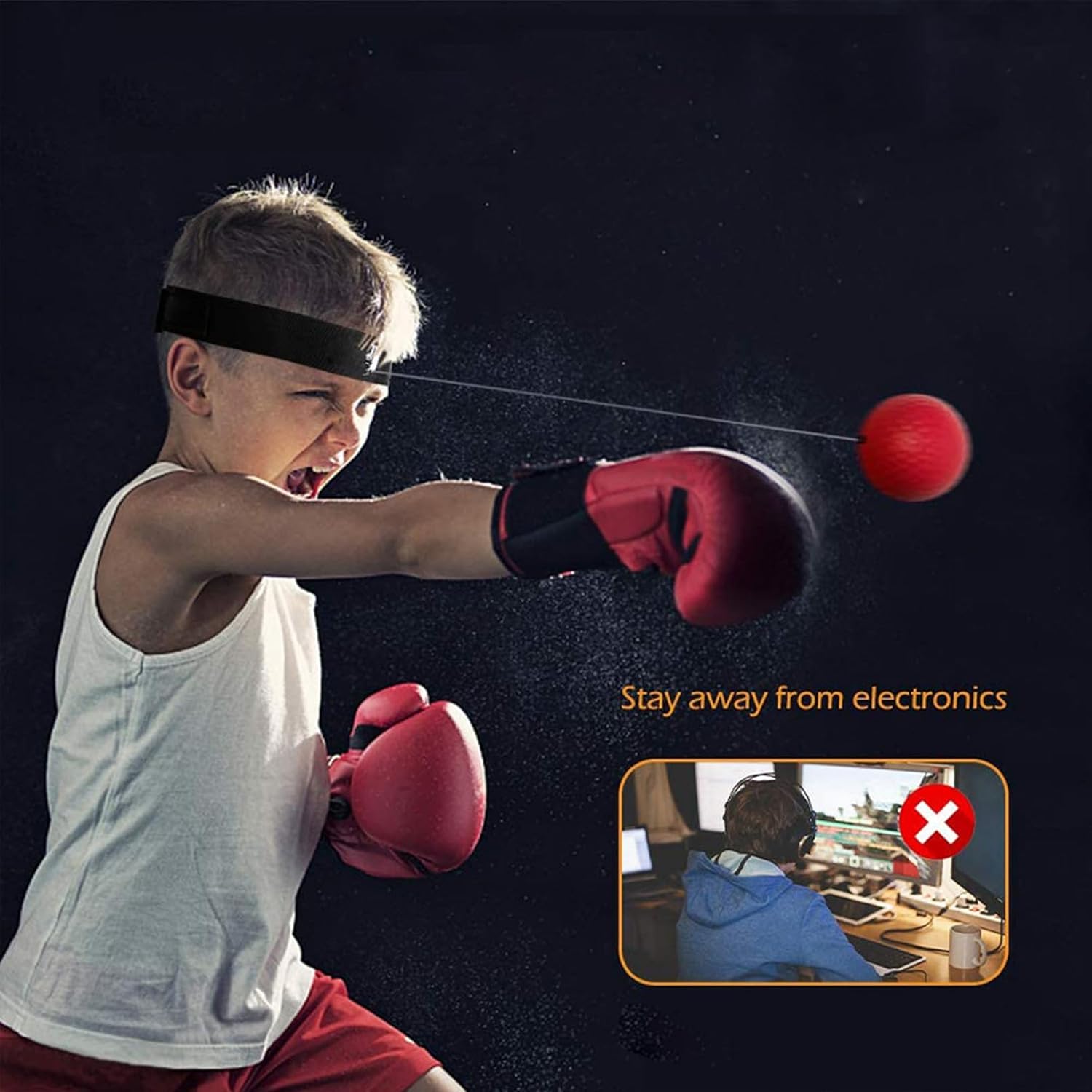 Weiaiji Boxing Reflex Ball, Training Boxing Equipment Combat Speed for Both Adults and Children, improving Hand Eye Coordination, Speed, and Combat Response - Image 3
