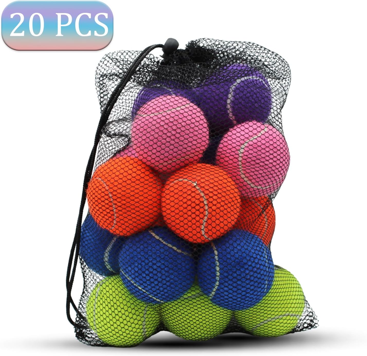 Swingers Tennis Balls,Training Exercise Balls for Pet Dog, High Elasticity Practice Tennis Balls for Beginner, with Mesh Carry Bag Easy to Transport - Image 2