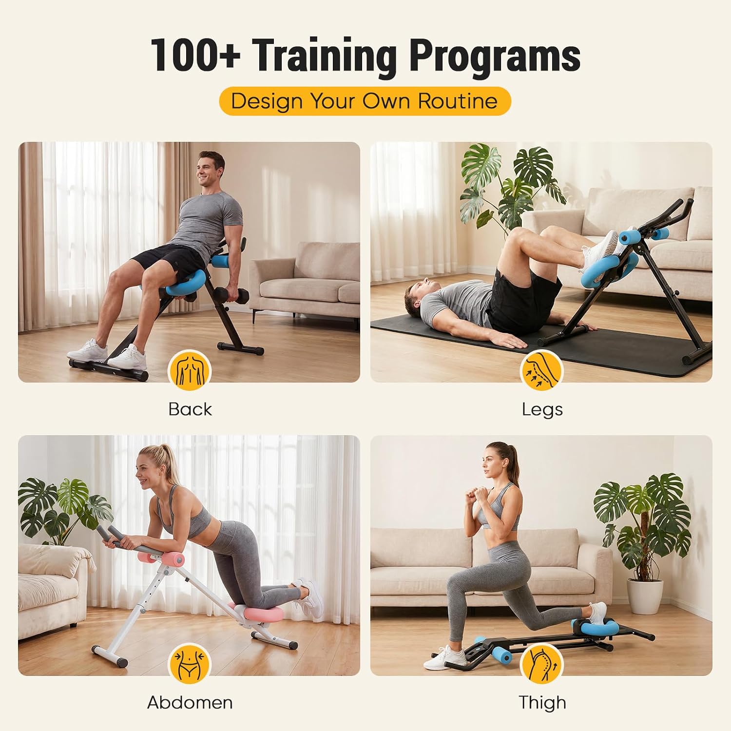 NEWBULIG Ab Machine, Abs Workout Equipment for Home Gym, Adjustable Ab Trainer Machine for Stomach Workout, Foldable Abdominal Trainer - Image 7