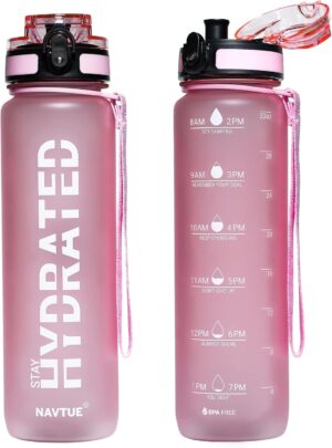 Water Bottle 32 oz Motivational Tim...