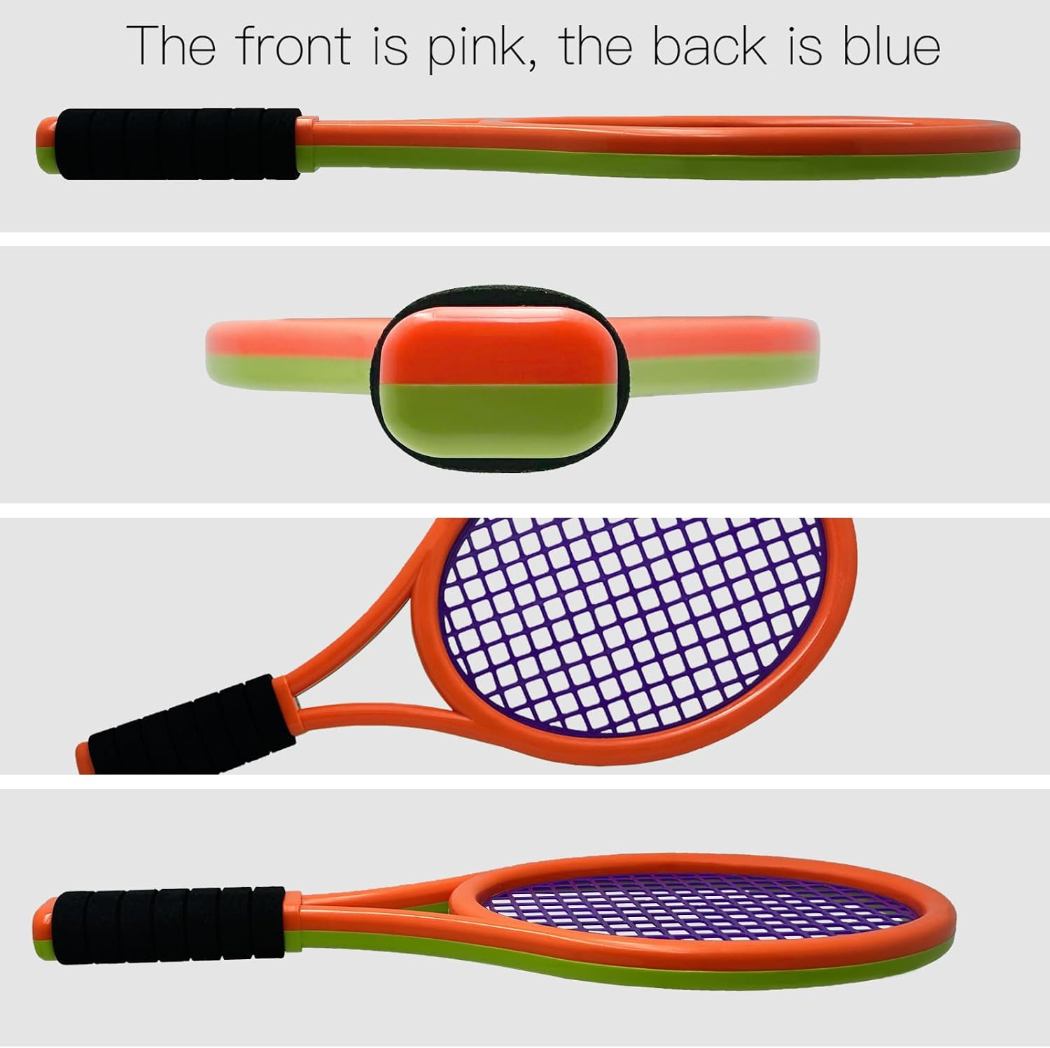 Tennis Racket Set for Children,17 Inch Racquet with 1 Tennis Balls,4 Badminton Shuttlecocks and 3 Soft Balls for Toddler Indoor/Outdoor Sports - Image 3
