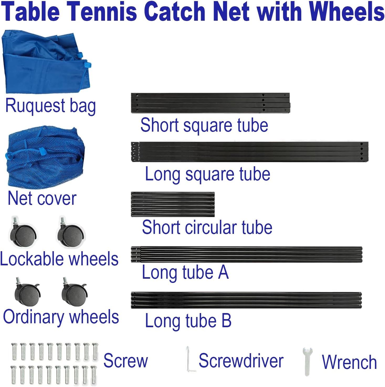 Table Tennis Catch Net with Ball Collection Bag - Premium Ping Pong Catch Net & Training Equipment for Robots & Serving Practice, Foldable Table Tennis Training Equipment Backstop Catcher - Image 8