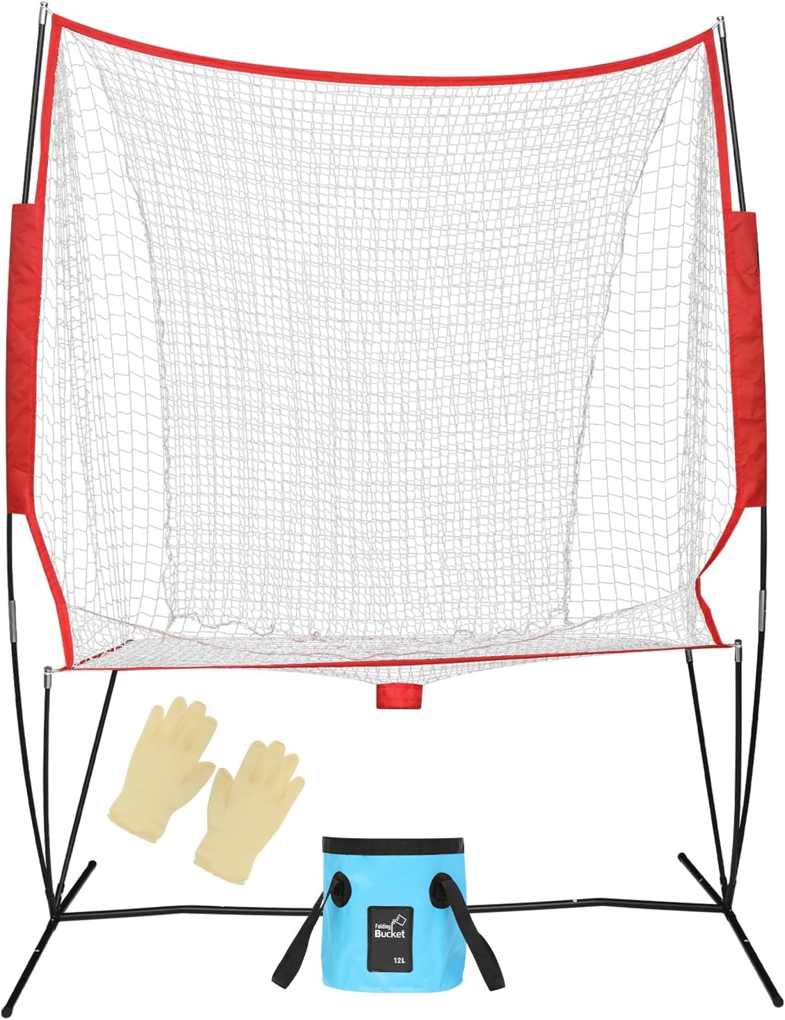 Pickleball and Tennis Return net, 6 x 7ft Portable Polyester Mesh and Fiberglass Frame,
