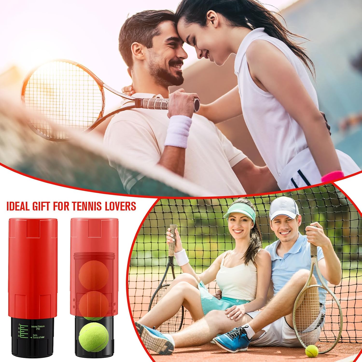Soulchen Tennis Ball Pressurizer - Tennis Ball Storage Canister Holds 3 Balls Under 14 Psi Pressure, Reusable Stuff for Bounce Retention, Lightweight & Durable - Image 6
