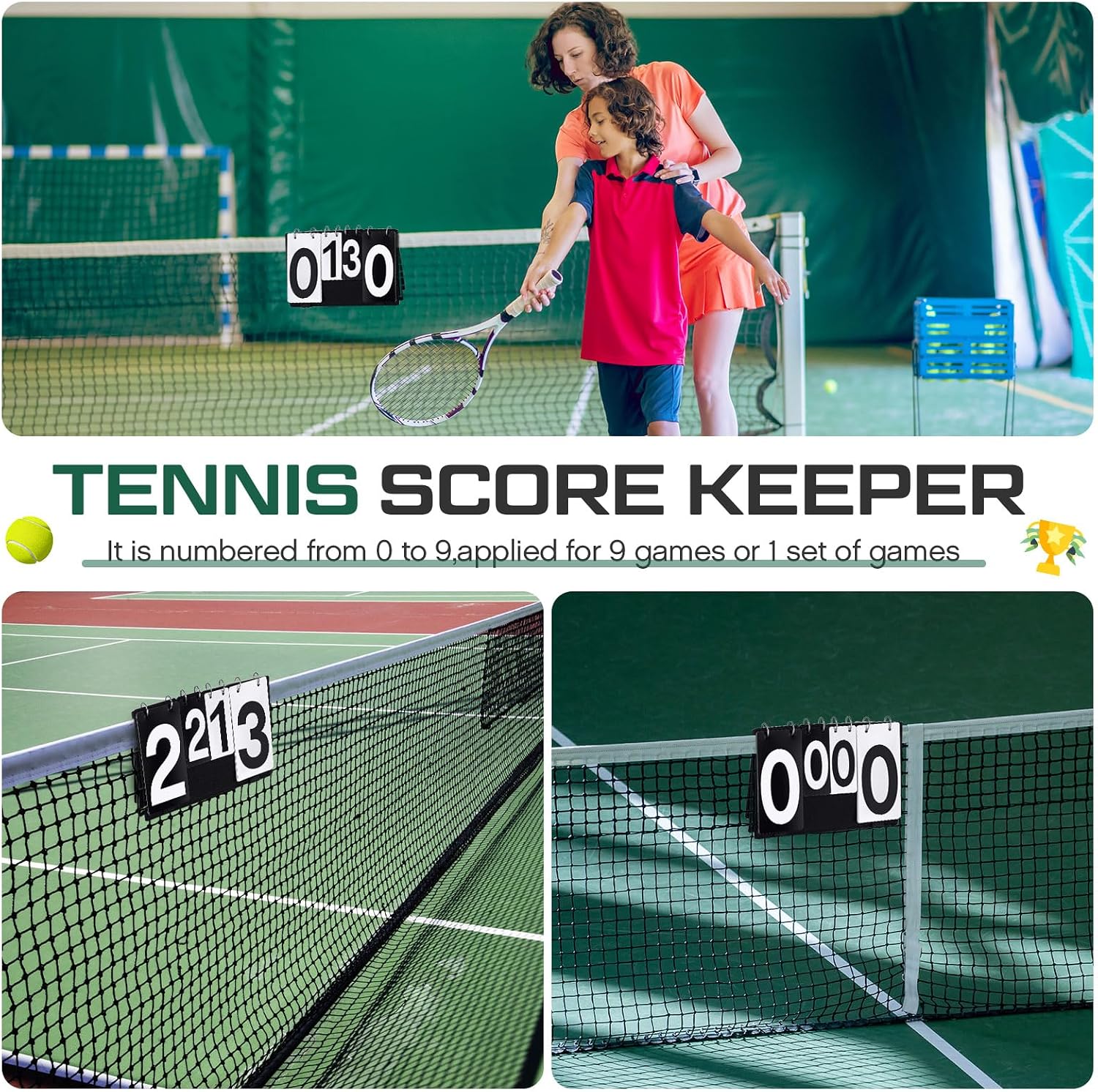 Over Net Tennis Score Keeper Flip Scoreboards Portable for Volleyball Basketball Coaching Tennis Outdoor - Image 7