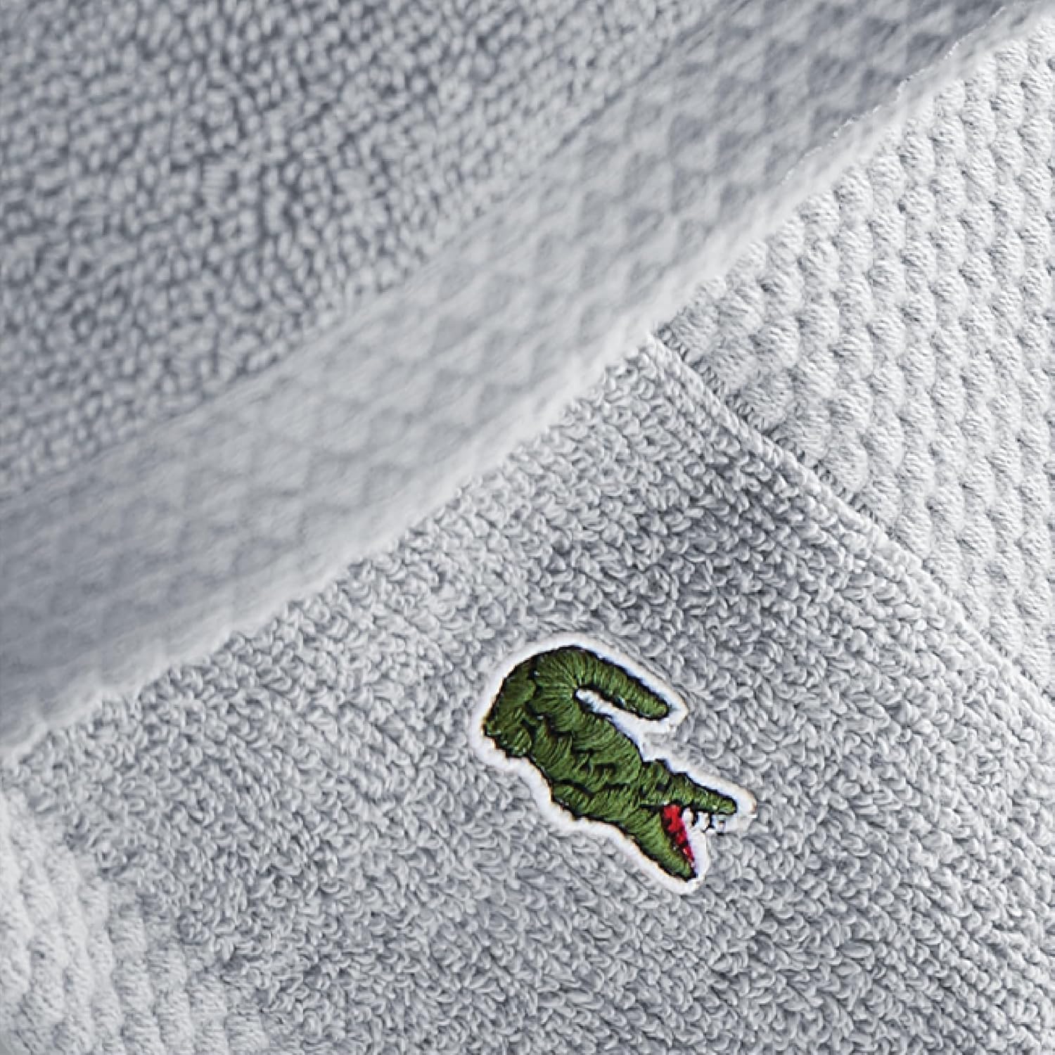 Lacoste Heritage 100% Supima Cotton Hand Towel, White, 16" x 30" – Highly Absorbent & Quick Drying, Premium Super Soft Bath Towel, Bathroom Essential, Gift for All Occasions, Machine Washable - Image 3