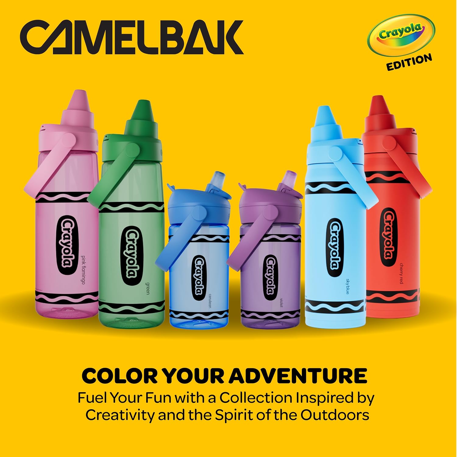 CamelBak Crayola Flip Straw Kids Water Bottle with Bite Valve, Tritan Renew Design for School and Everyday Use, 14oz, Violet - Image 10