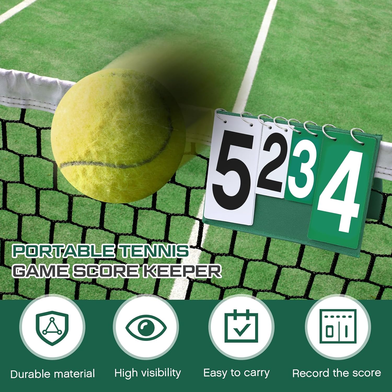 Over Net Tennis Score Keeper Flip Scoreboards Portable for Volleyball Basketball Coaching Tennis Outdoor - Image 4