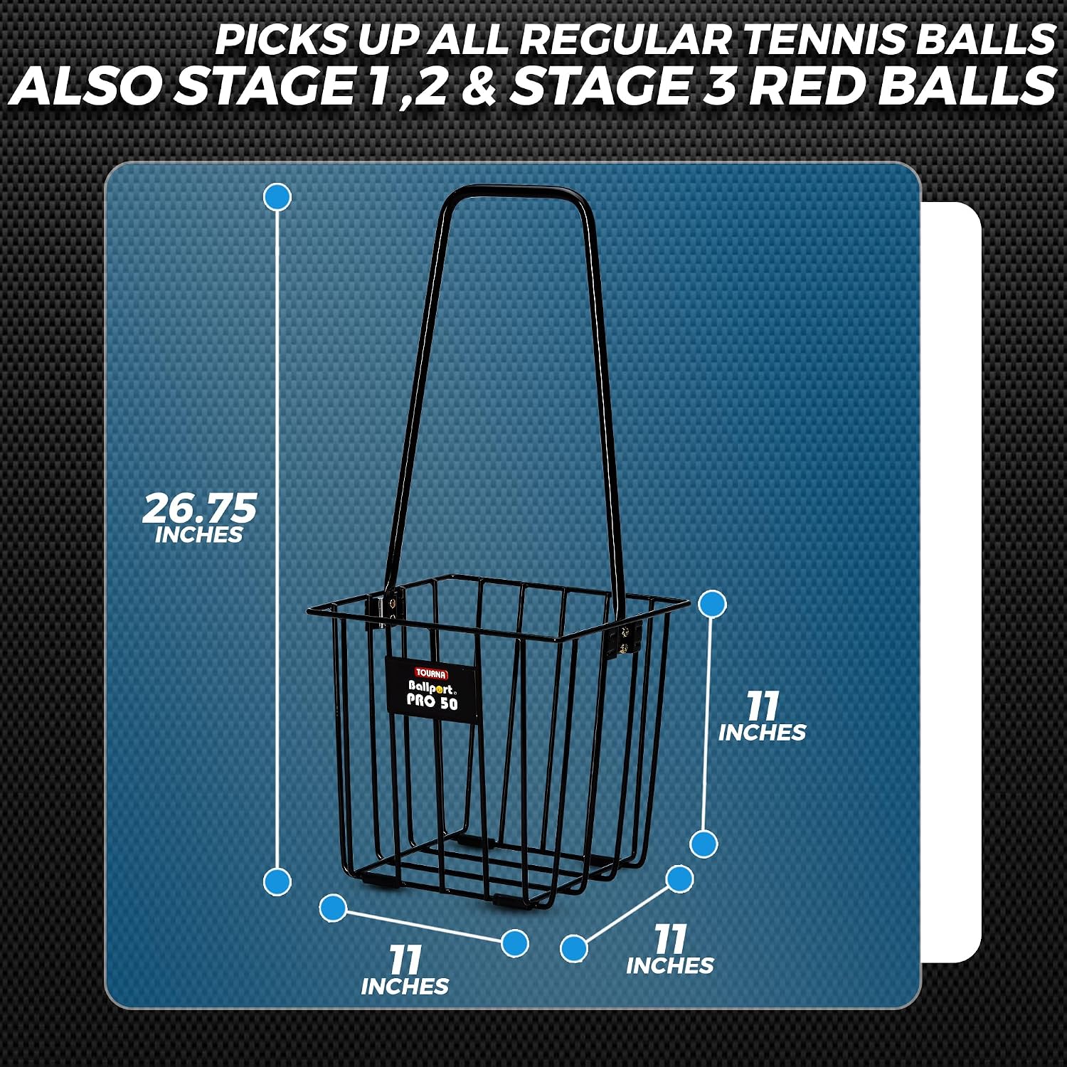 Tourna Ballport Pro Ball Pick up Tennis Hopper - Image 5