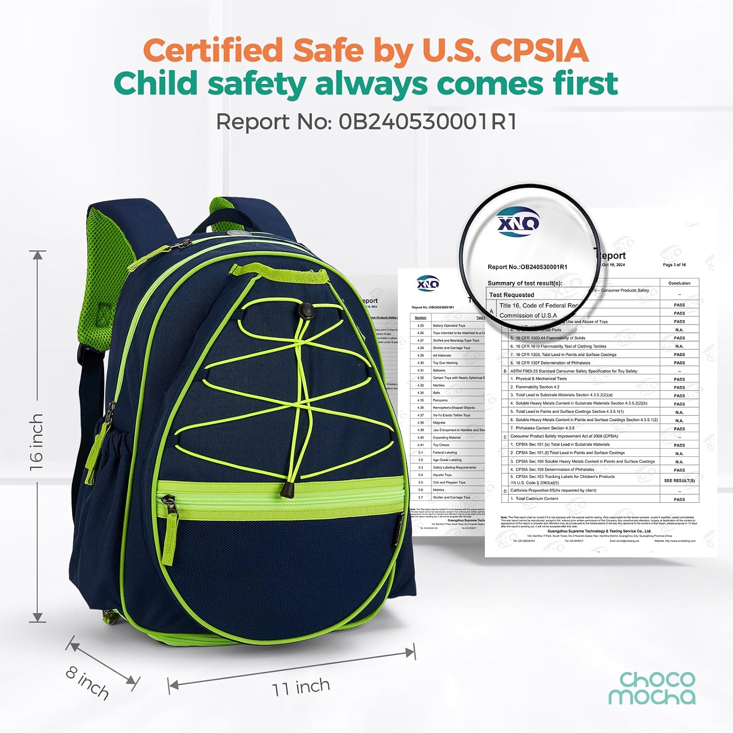Choco Mocha Kids Tennis Bag, 16 Inch Youth & Junior Tennis Backpack with Shoe Compartment, Holds 2 Rackets (21–23 Inch) - Image 3