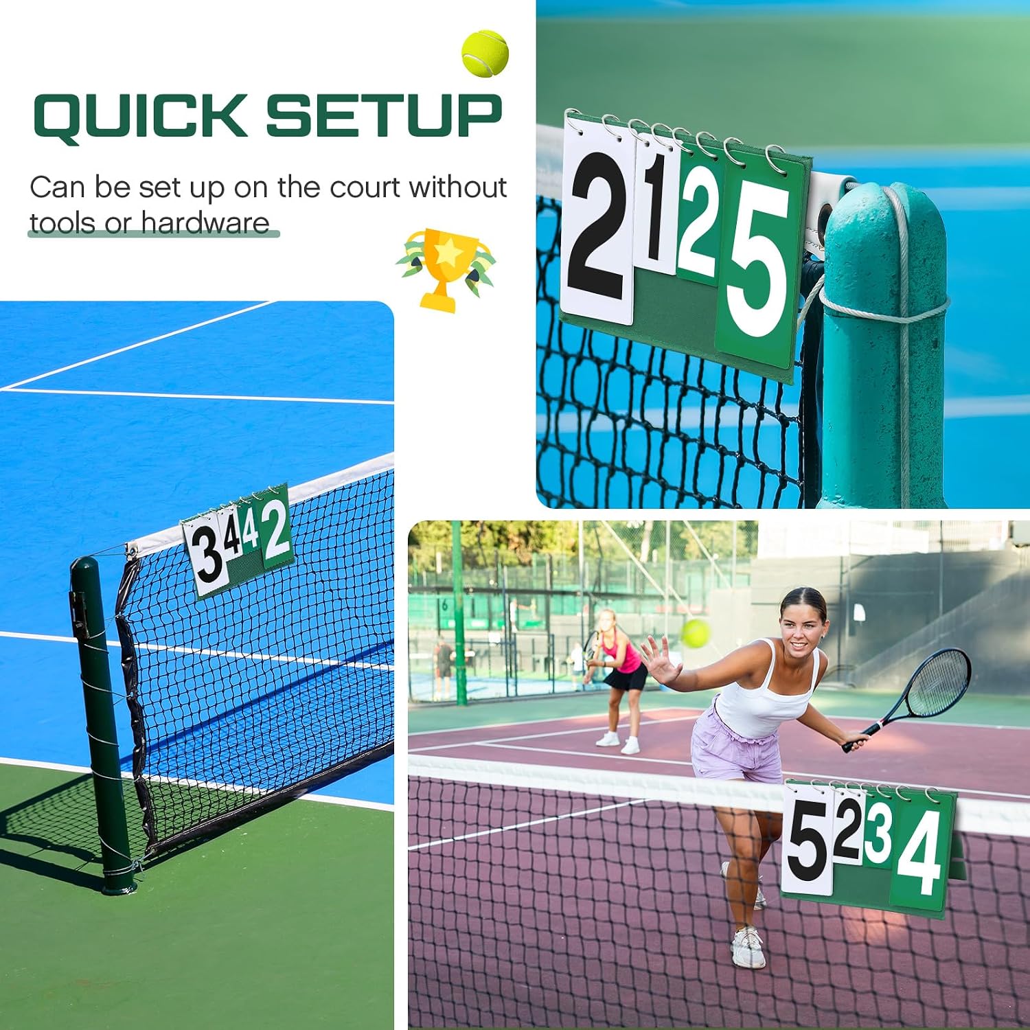 Over Net Tennis Score Keeper Flip Scoreboards Portable for Volleyball Basketball Coaching Tennis Outdoor - Image 7
