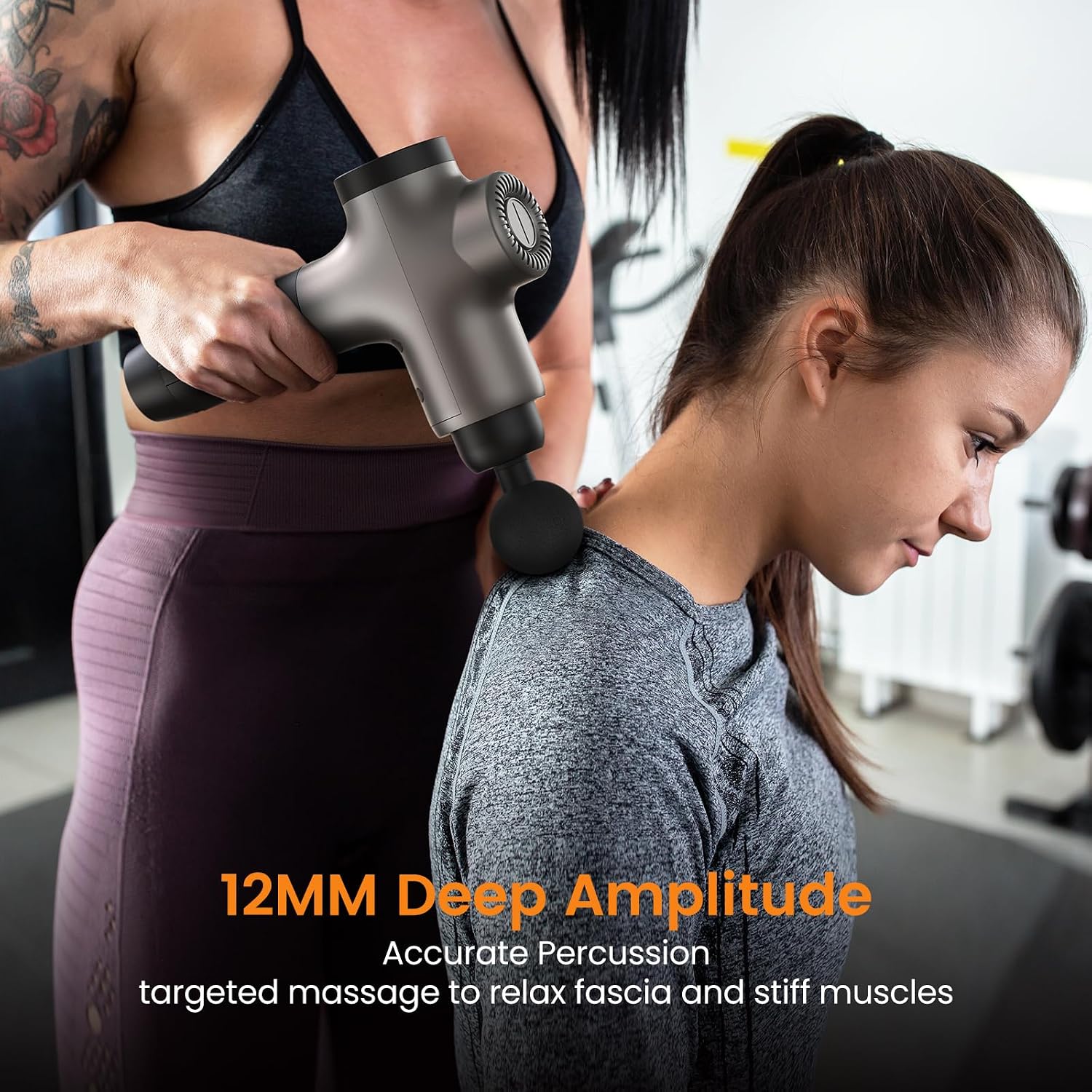 Mebak 3 Massage Gun, Massage Gun Deep Tissue for Athletes, Professional Muscle Percussion Massager, Massager for Shoulder Leg Back Body Pain Relief, Quiet Portable Sport Tool, Gifts for Him - Image 4