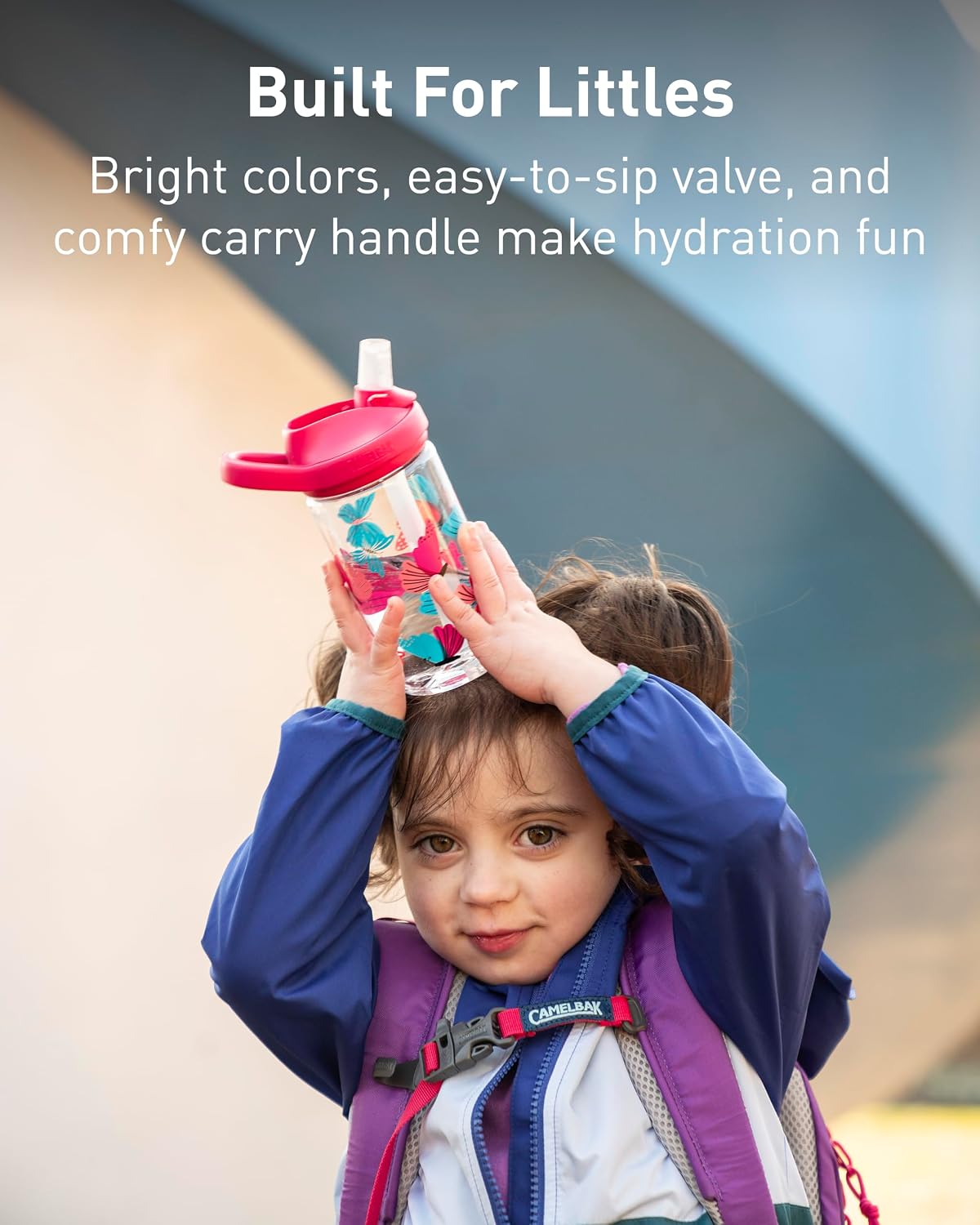 CamelBak Eddy+ Kids Water Bottle with Bite Valve Straw, Leak‑Resistant Easy Sip Design for Everyday Hydration, 14oz | Kids - Image 5