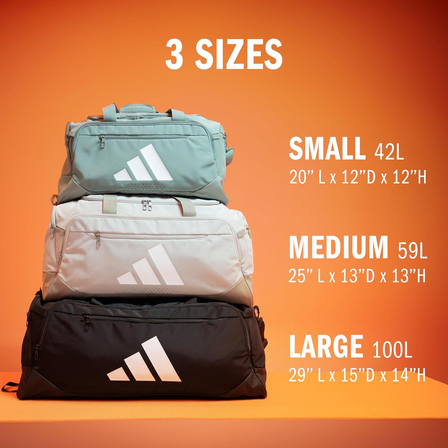 adidas Defender 5 Duffel Bag for Sports, Gym and Travel, Team Dark Grey, OSFA - Image 4