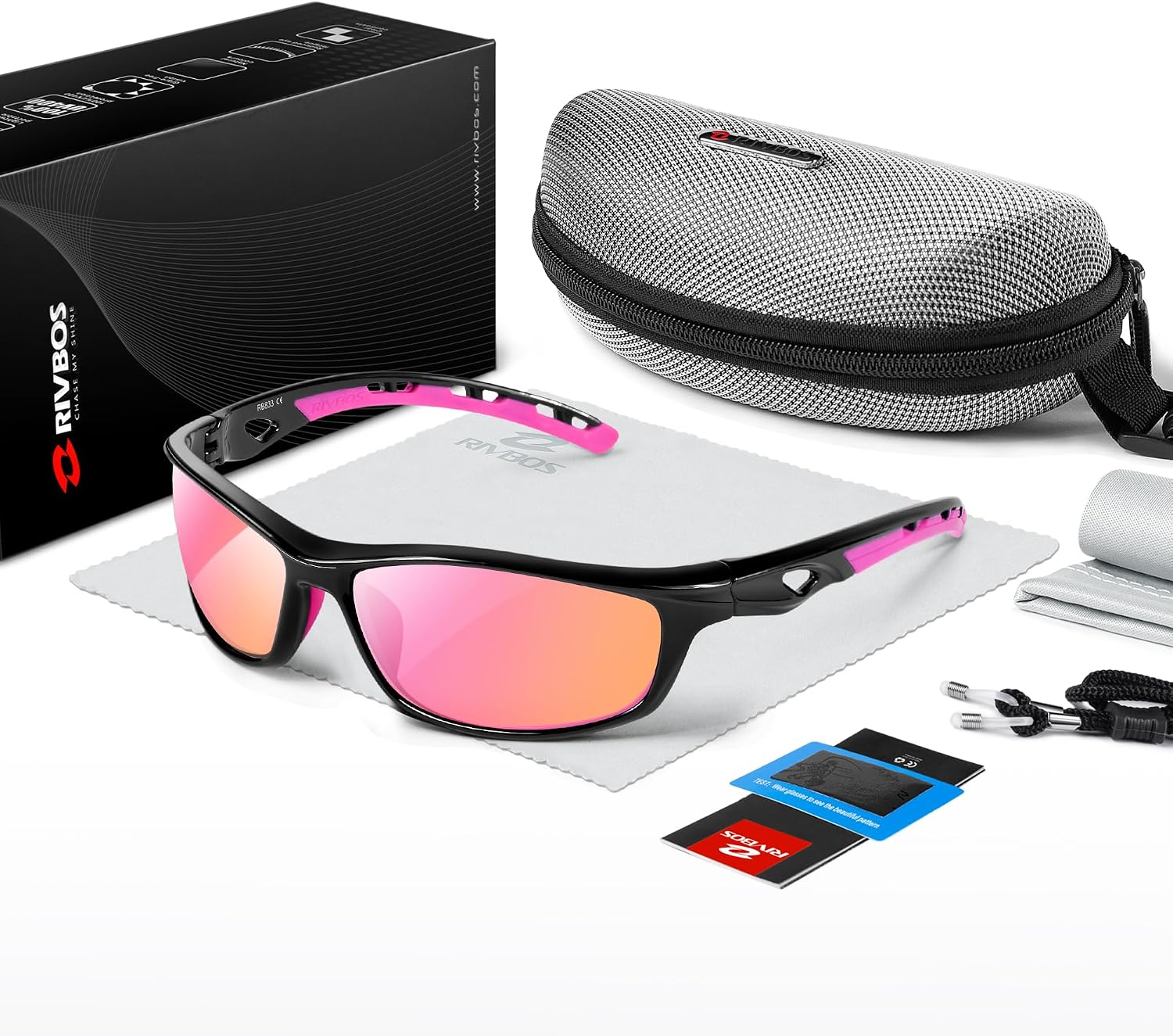 RIVBOS Sunglasses for Men Women Polarized UV Protection Sports Fishing Driving Shades Cycling RB833 - Image 5