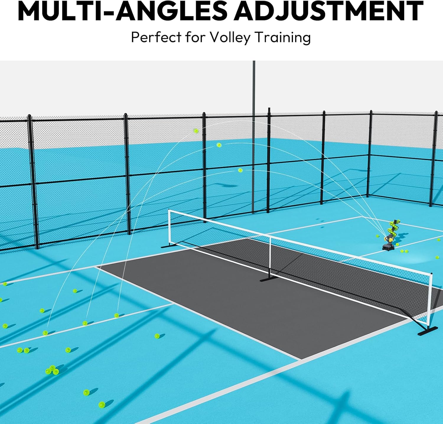A11N SPORTS Pickleball Automatic Launcher – Adjustable Speed, Spin & Angles for Dinks, Chops, Volleys & Serves – Auto Swing for Forehand & Backhand Training – Indoor/Outdoor Use for All Skill Levels - Image 4
