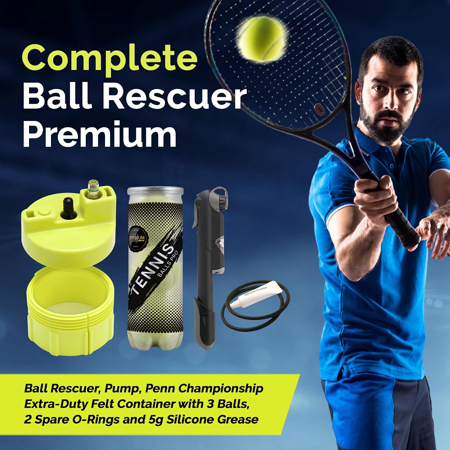 BALL RESCUER: Tennis Ball Pressurizer – Converts Compatible Tennis Ball Container into a 30 psi Ball Pressurizer & Extends Ball Life (Pump & Container not Included in Standard and Standard Plus) - Image 6