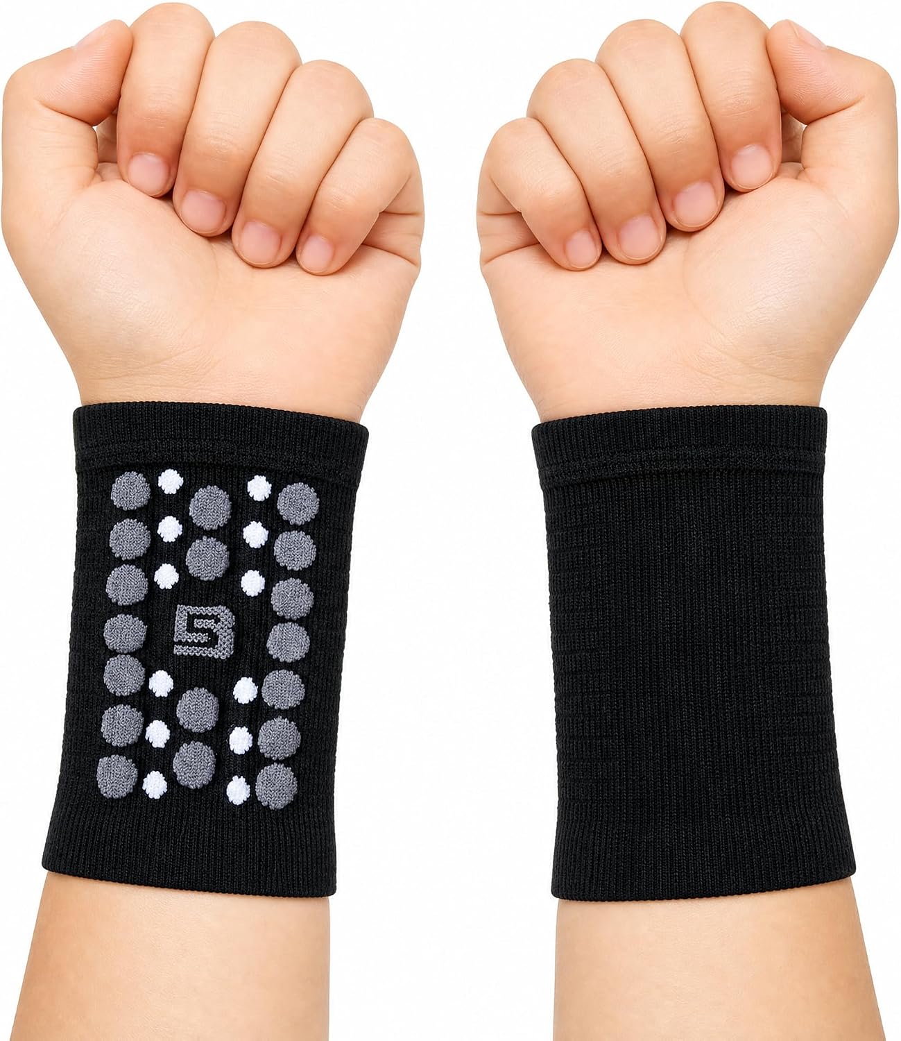 NMK Kids Sports Wrist Braces for Basketball & Tennis Compression Sleeves Youth Athletic Wrist Guards(1 pair)