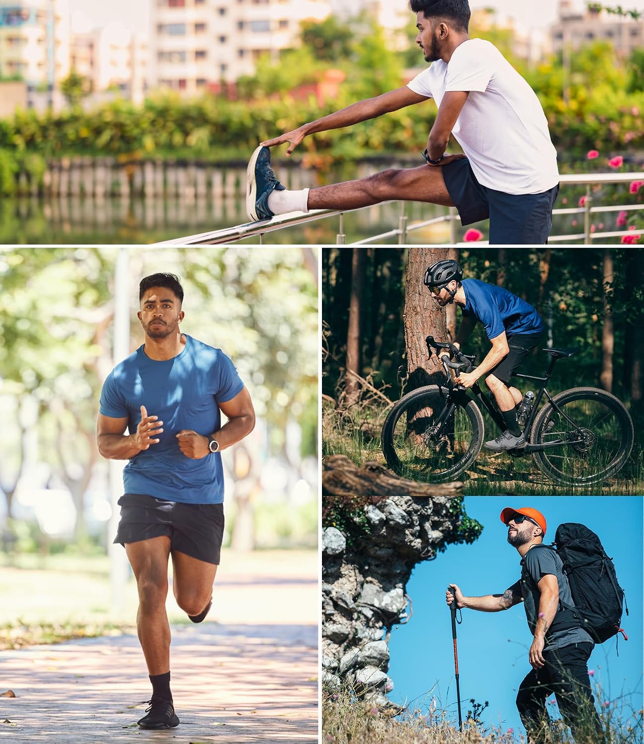 Kinglaman 1/5 Pack Mesh Workout Shirts for Men Dry Fit Gym Quick Dry Athletic Short Sleeve Sports T-Shirt Moisture Wicking - Image 7