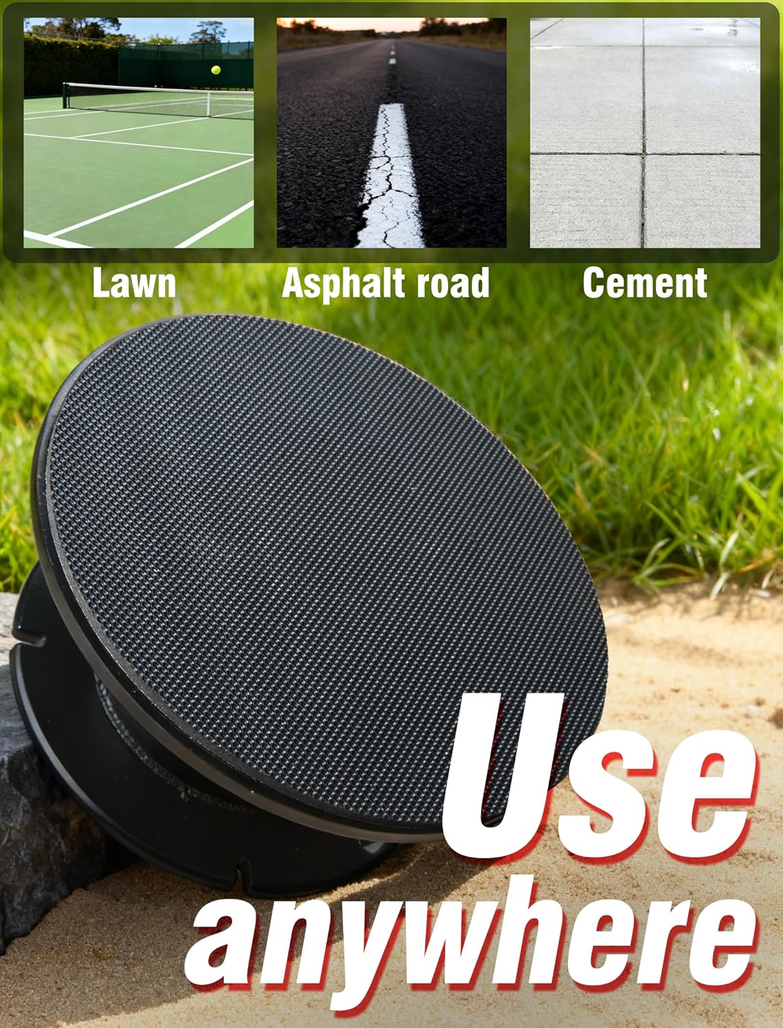 VAIIO Professional Tennis Trainer - Full Metal Portable Solo Rebounder with 3 High-Elastic String Balls, Ideal for Adults, Kids, Beginners & Advanced Players - Image 3