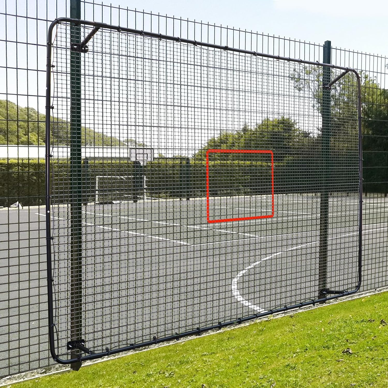Fence-Mount Tennis Rebounder Net 12x8FT – Space-Saving Tennis Practice Wall with Adjustable Rebound Angle – Solo Training Net Fits Most Fence Poles, Heavy-Duty Frame for Outdoor Practice - Image 9