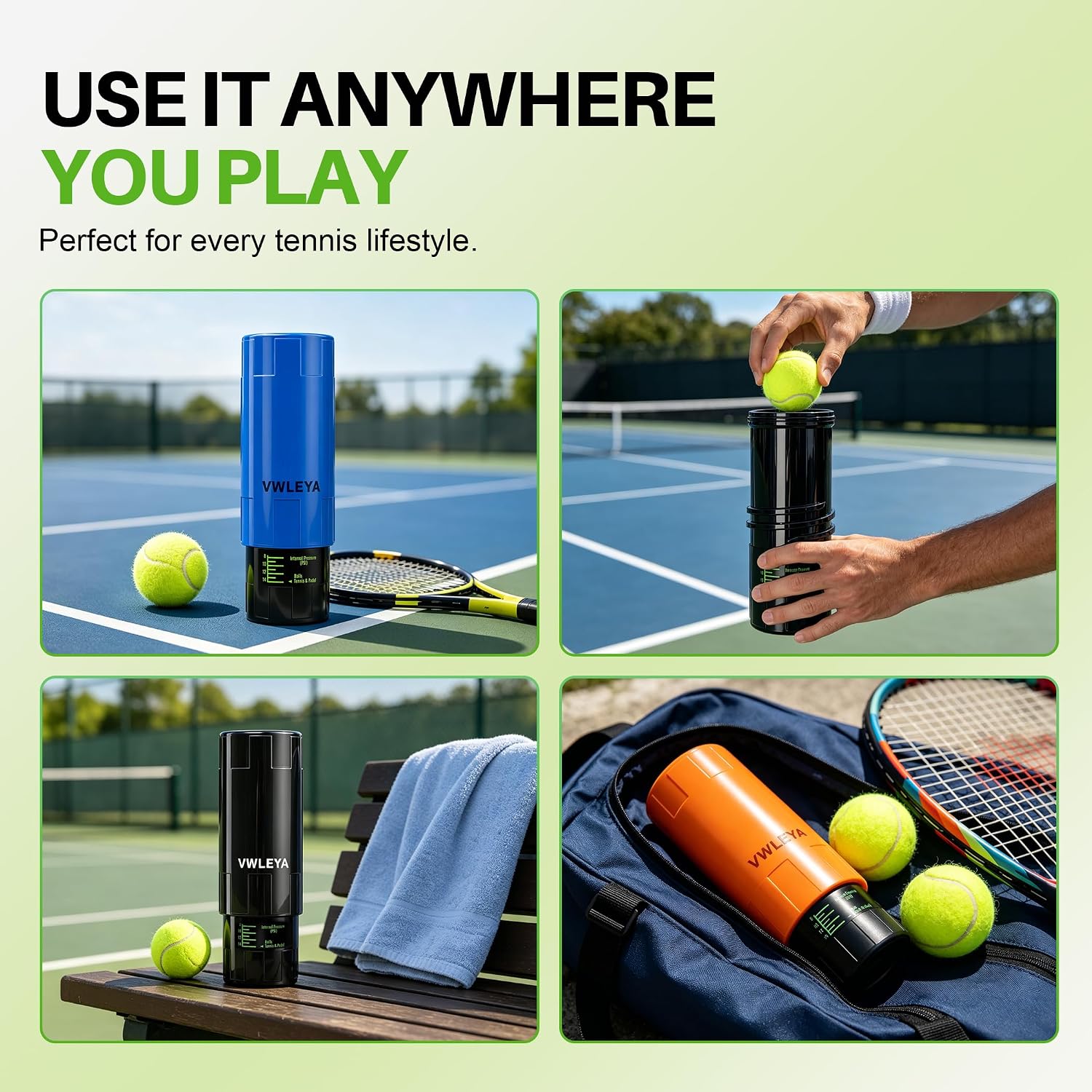 Tennis Ball Pressurizer, Holds 3 Balls Under 14 PSI | Reusable Tennis Ball Saver, Pressurized Storage Canister, Keeps Bounce Like New, Extends Ball Life, Portable and Durable - Image 6