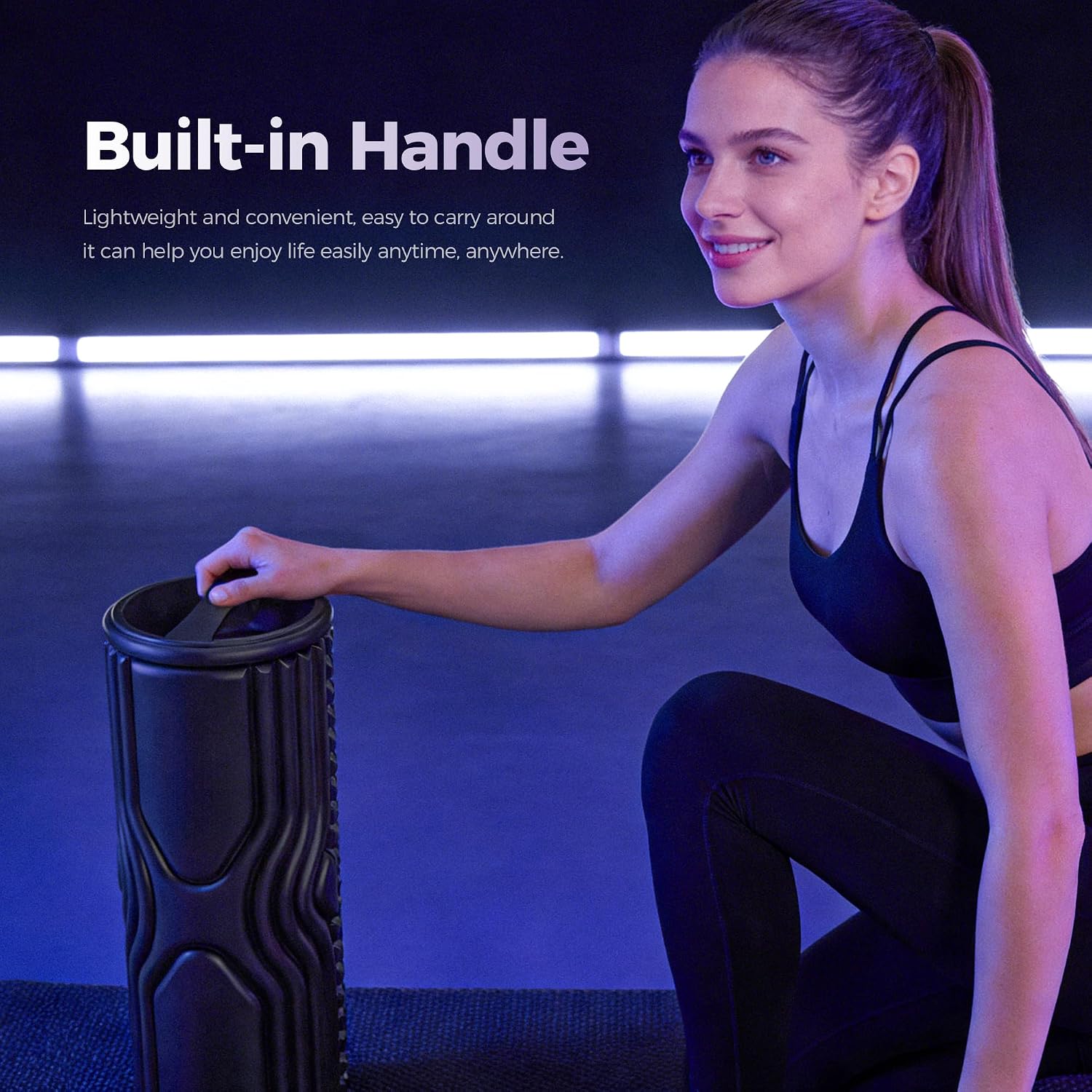 Vibrating Foam Roller with Smart APP Control, 5-Speed Electric Deep Tissue Massage Roller for Back Pain Relief, Muscle Recovery, Physical Therapy, Yoga, Neck, Leg Pain - Rechargeable & Portable - Image 8