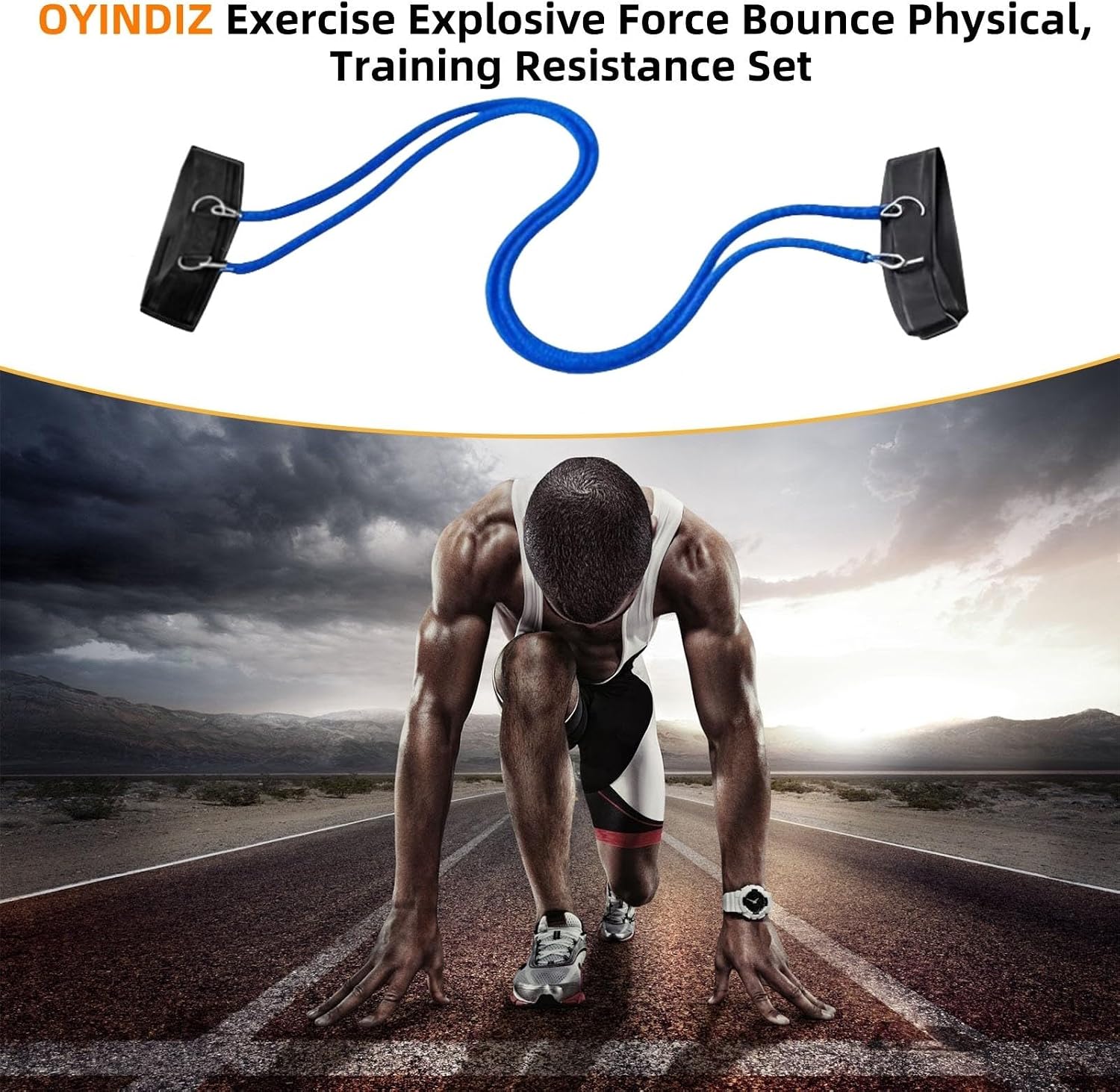 Resistance Speed Training Set, 8pcs Exercise Explosive Force Bounce Physical Equipment Double Rope Improve Agility Power Strength for Jumping Basketball Tennis Football Volleyball - Image 8