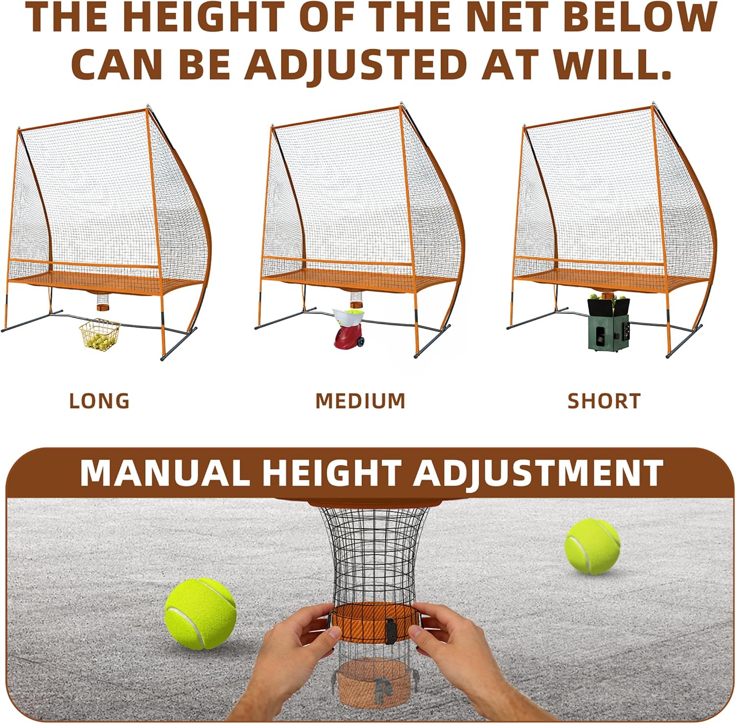 MR Tennis Ball Return Net 7’x6’, Freestanding Tennis Training Net, Multi-Sport Training Return Net for Tennis, Pickleball, Softball, Baseball Compatible w/Toss Machine Without Pitching Machine - Image 5