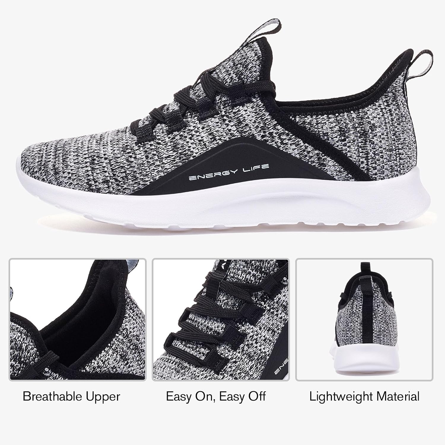 ALEADER Women's Energycloud Lightweight Slip On Walking Running Shoes - Image 5