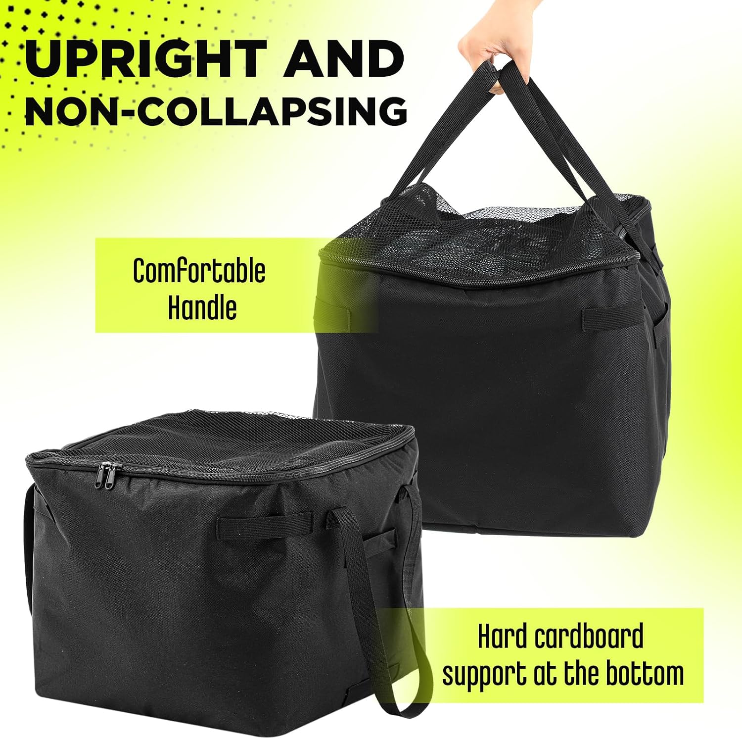 Aliceset Tennis Balls Hopper Tennis Ball Basket Picker Hopper Container with Side Pockets Lightweight Teaching Cart Bag for Picking and Storage Training Tool for Ball, Frame Not Included - Image 4