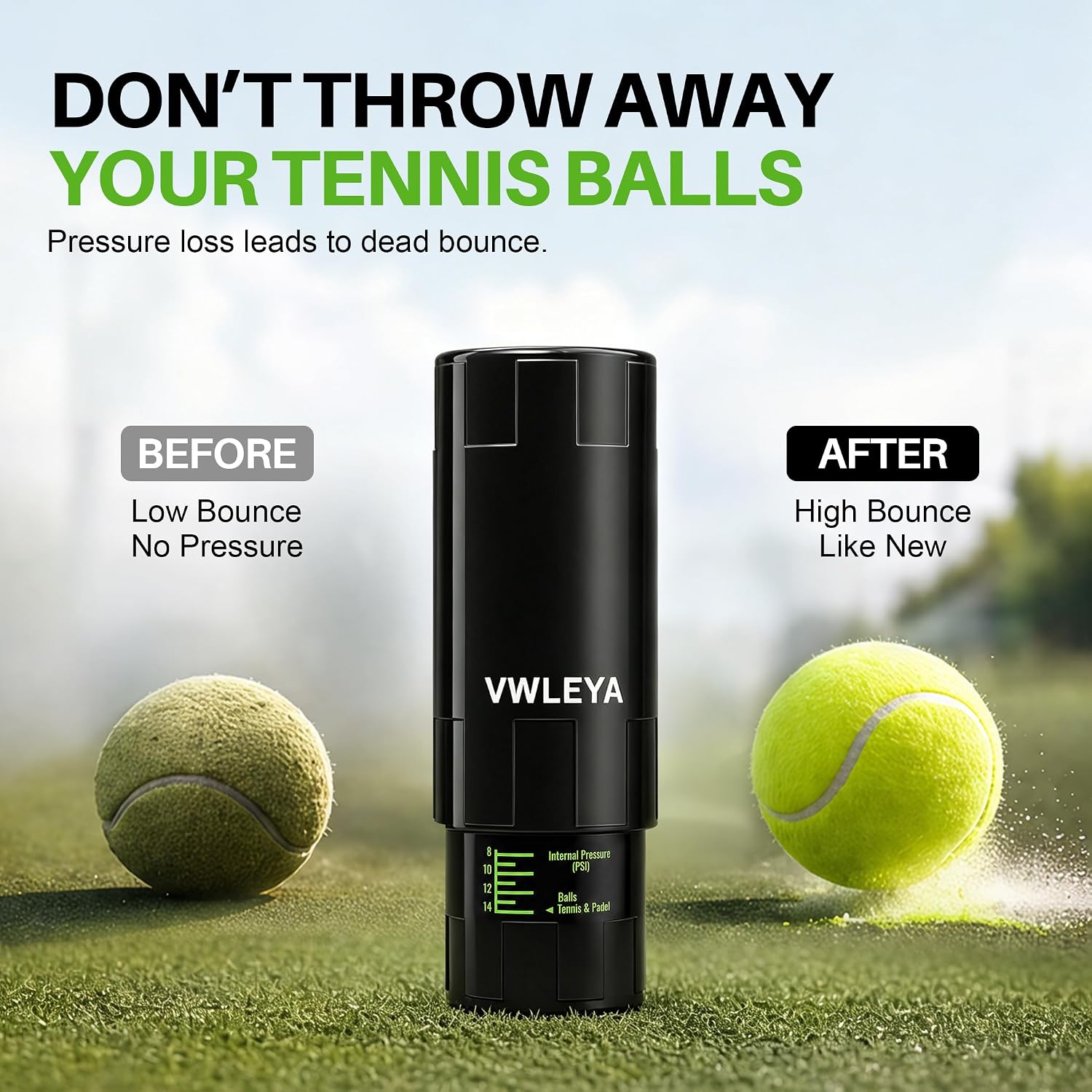 Tennis Ball Pressurizer, Holds 3 Balls Under 14 PSI | Reusable Tennis Ball Saver, Pressurized Storage Canister, Keeps Bounce Like New, Extends Ball Life, Portable and Durable - Image 3