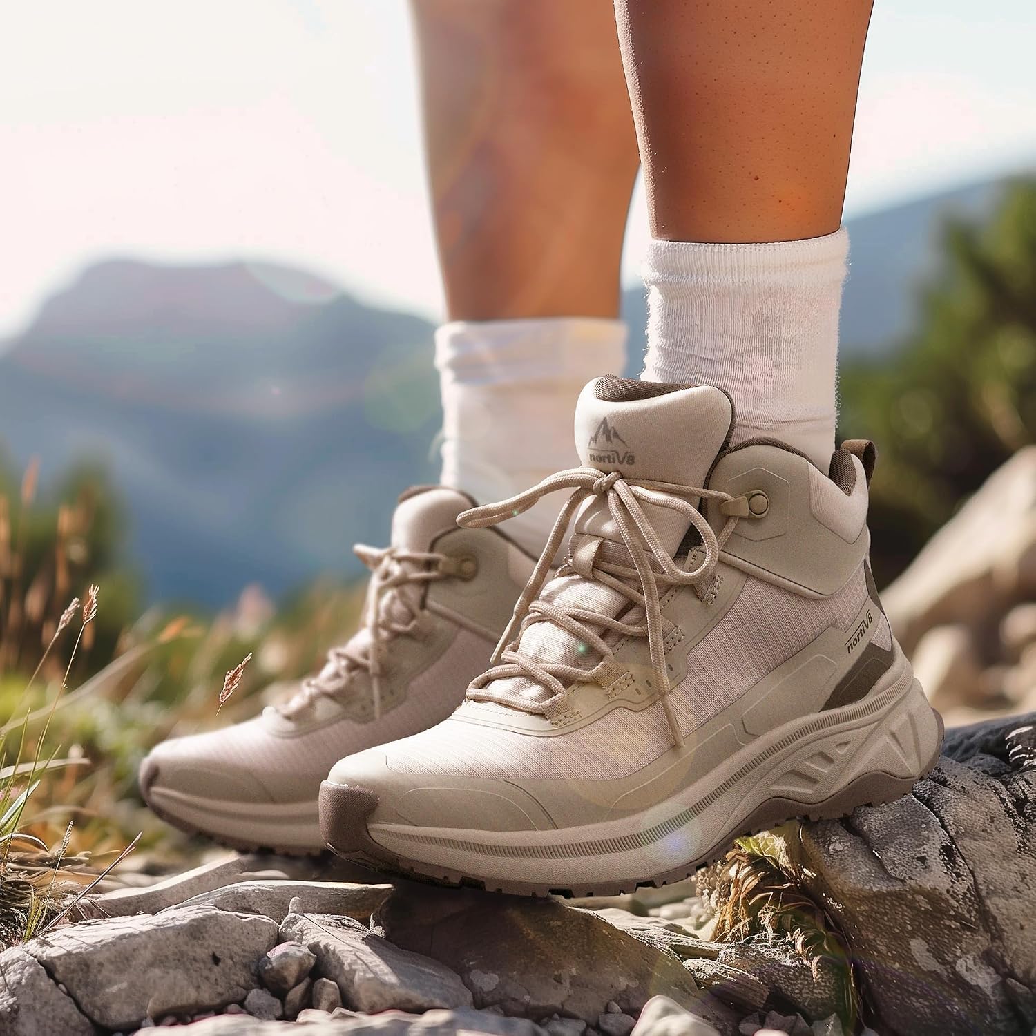 NORTIV 8 Women's Waterproof Lightweight Hiking Boots Ankle Trekking for Outdoor - Image 2