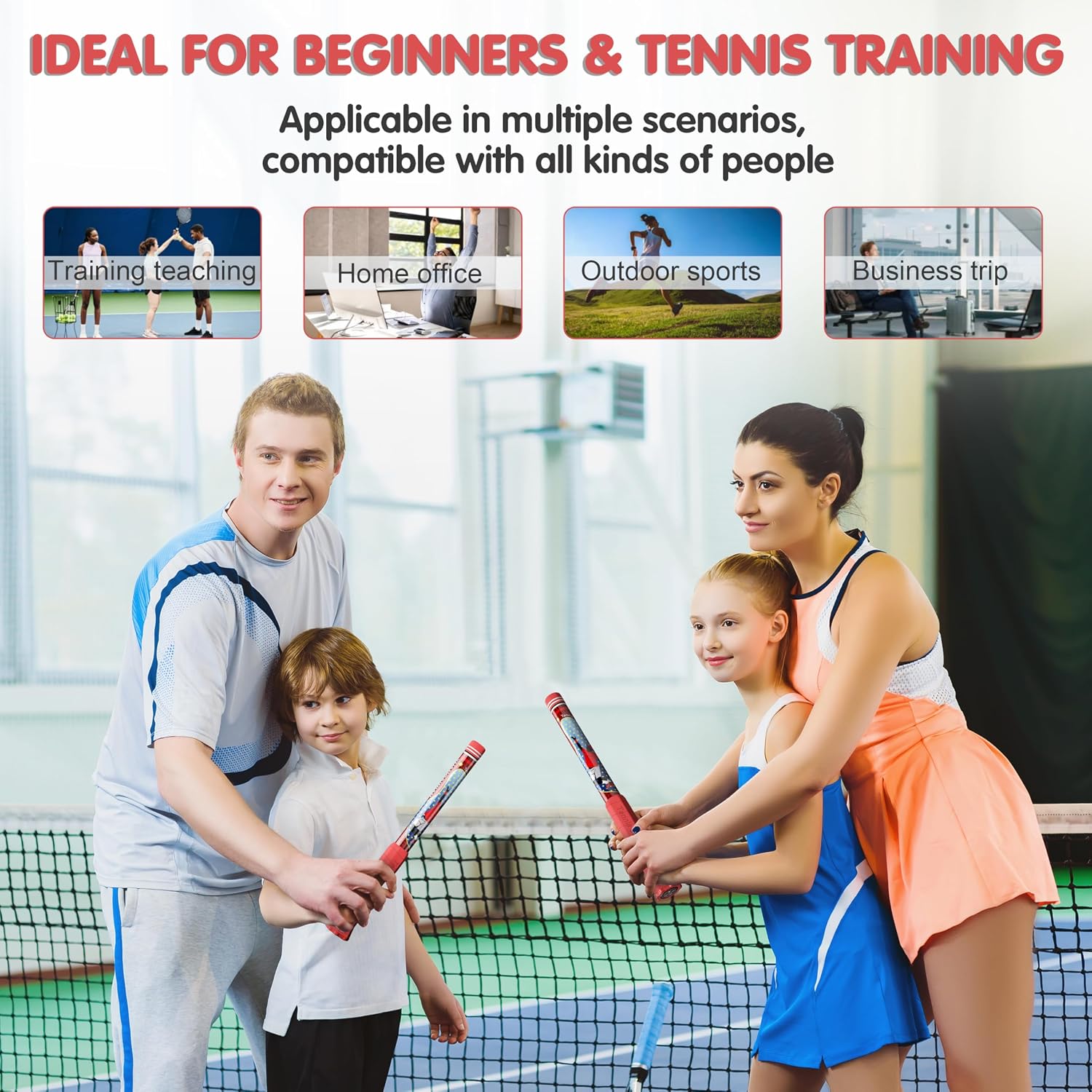 Tennis Power Trainer with Magnetic Resistance, MOOJAY Swing Trainer Sound Feedback for Correct Technique PP Handle, Suitable for Beginners & Pros – Training, Fitness, and Professional Use - Image 2