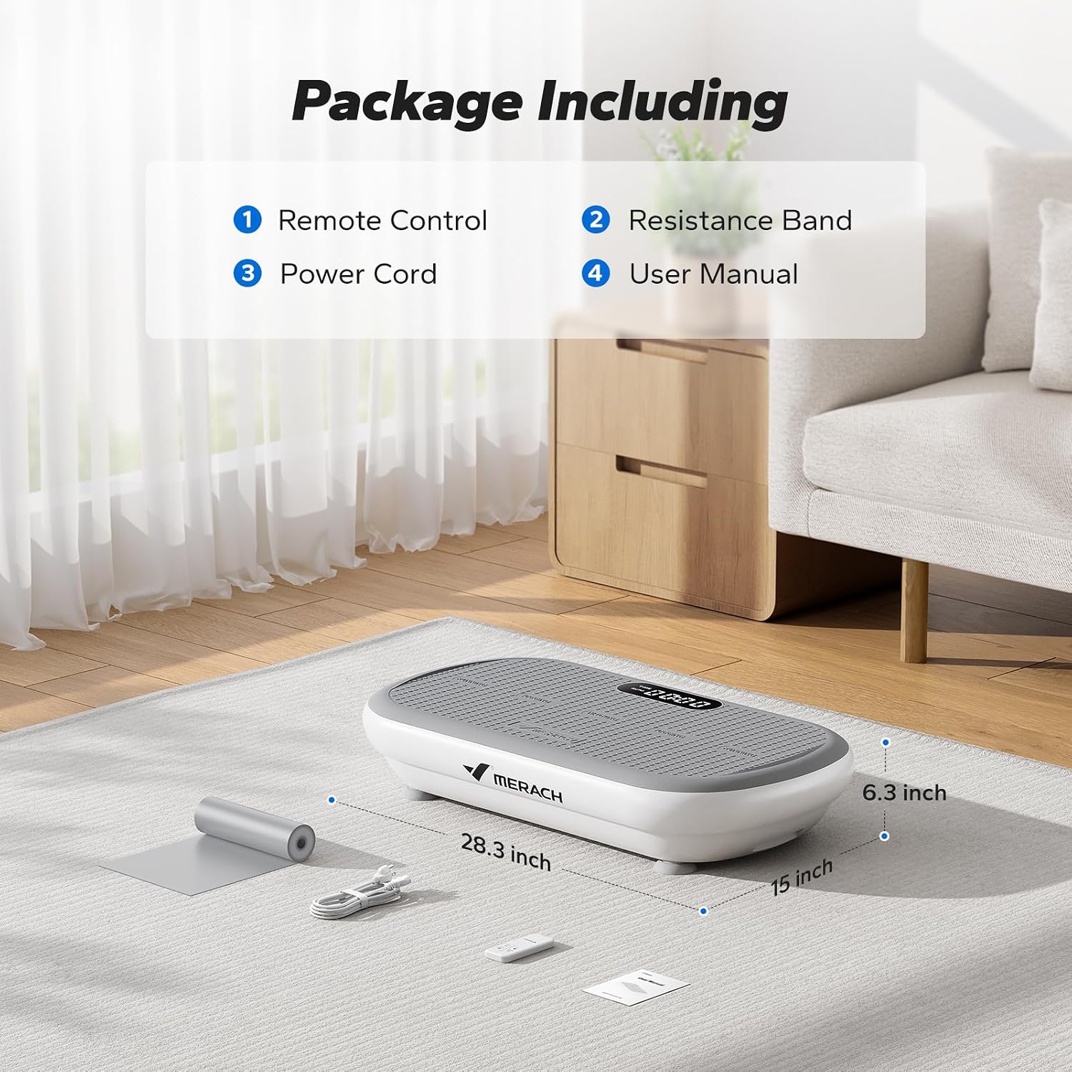MERACH Vibration Plate Exercise Machine, Vibration Plate 440 Lbs Capacity, Bluetooth and Silicone Pedal, Stimulate Deep Fat, Vibration Plate for Lymphatic Drainage, Vibrating for Weight Loss - Image 8