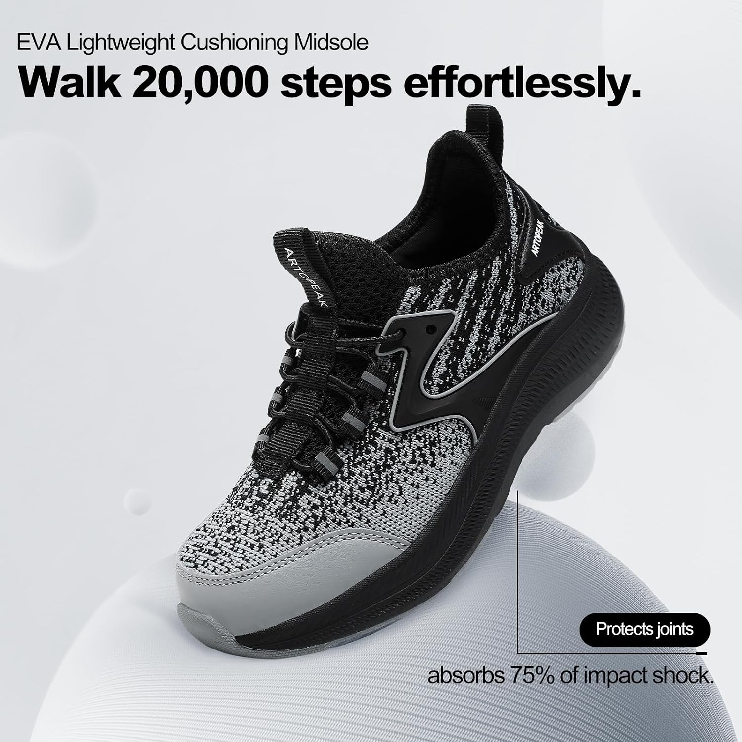 Kids Wide Toe Box Slip On Sneakers - Orthopedic Walking Running Shoes for Boys & Girls - Arch Support Lightweight Athletic Tennis Shoes for Youth - Image 5