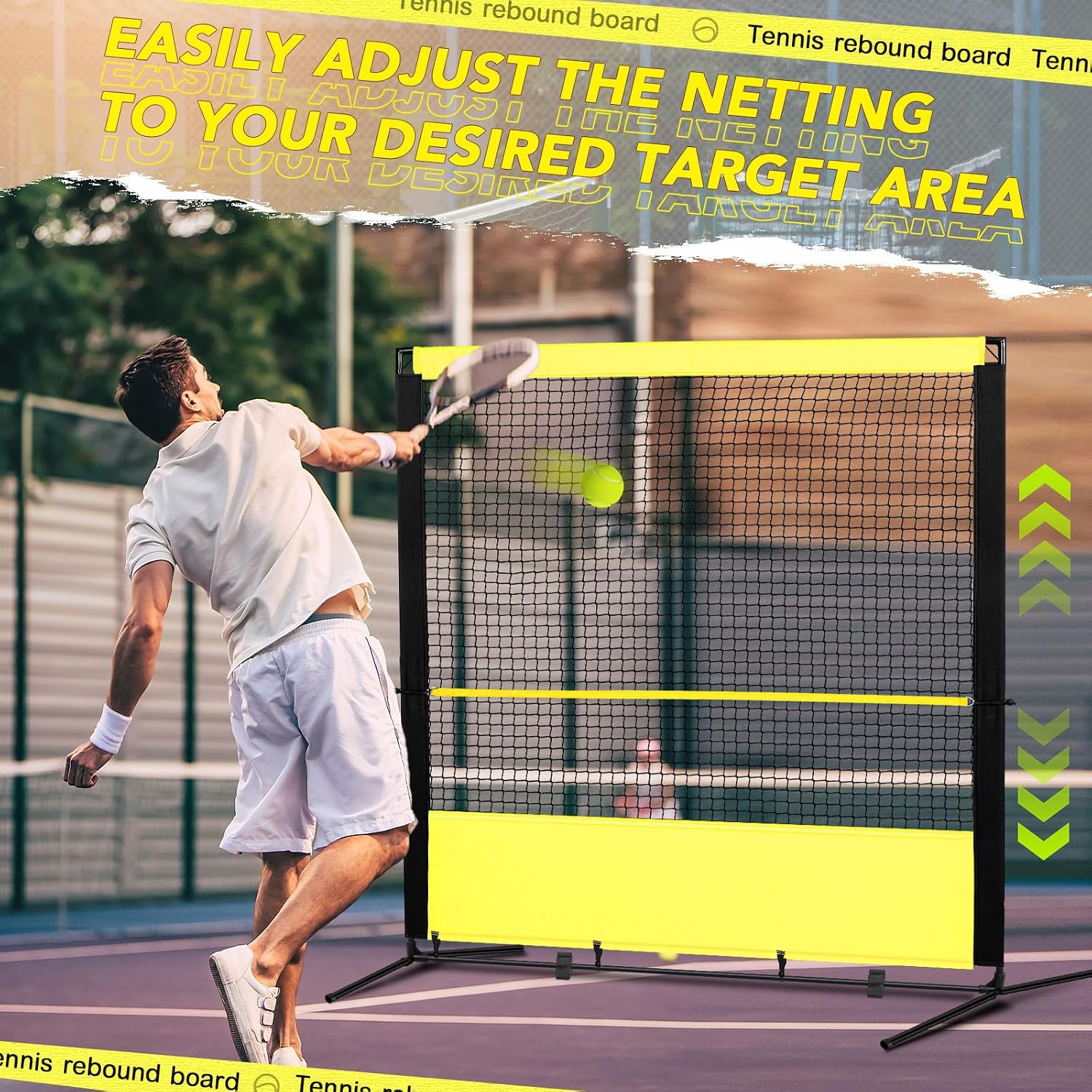 Foilswirl Tennis Rebounder Net 6 x 6.7ft Baseball Practice Rebounder Wall Ideal for Tennis, Baseballs, Softballs, Lacrosse, Hockey - Image 5